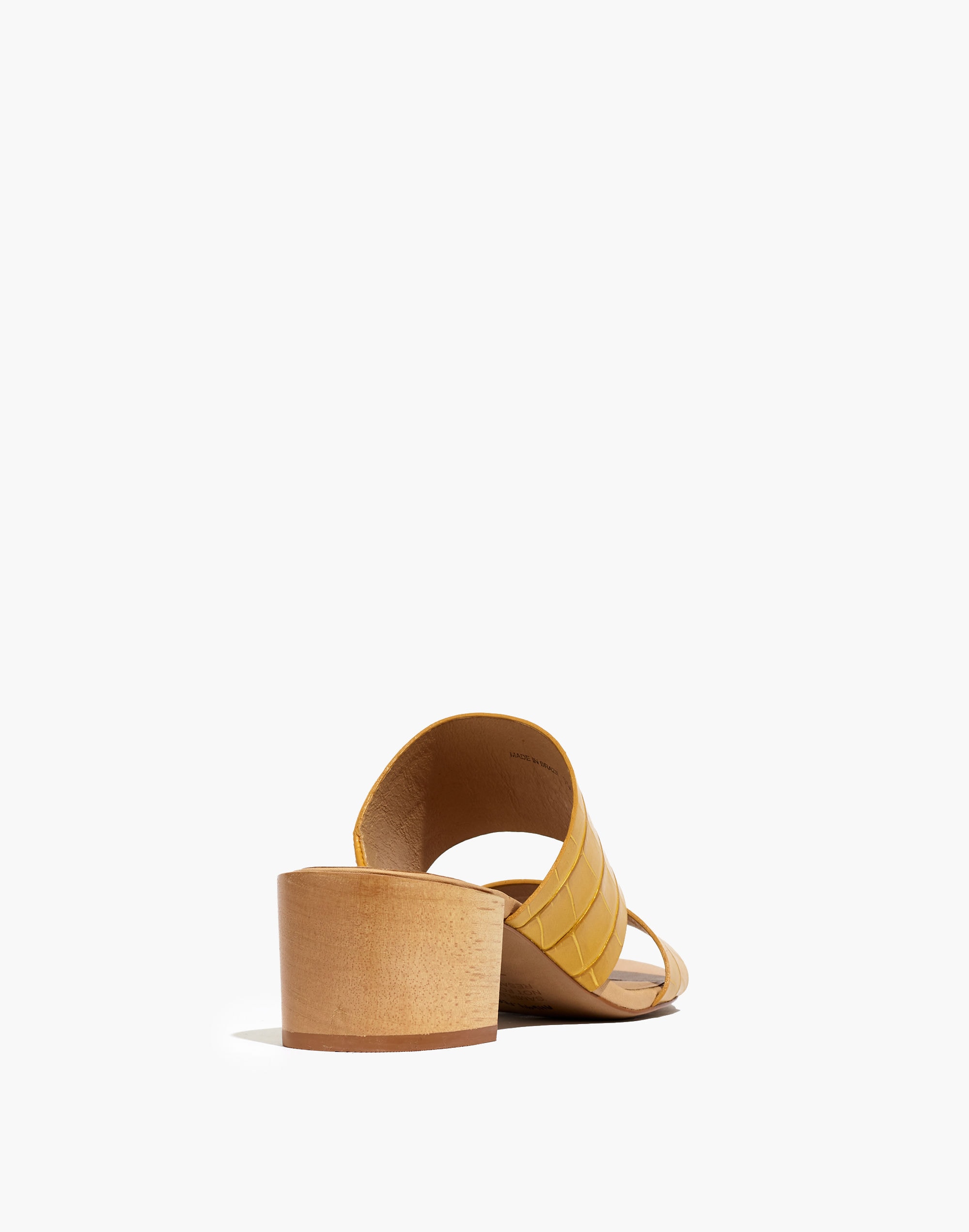 The Kiera Mule Sandal in Croc Embossed Leather