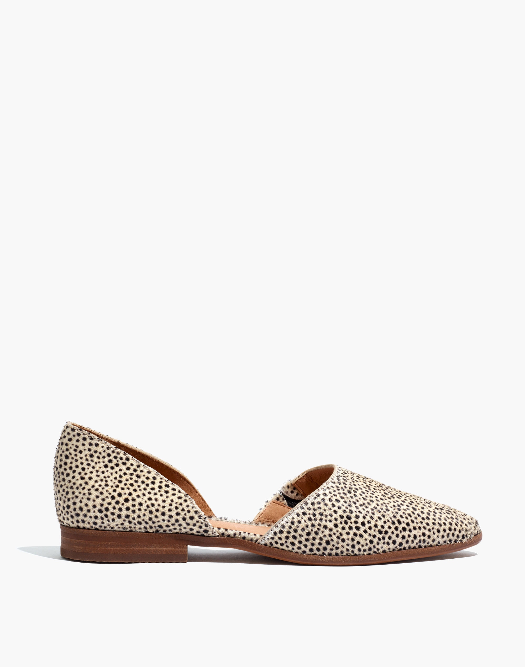 The Marisa d'Orsay Flat in Spotted Calf Hair