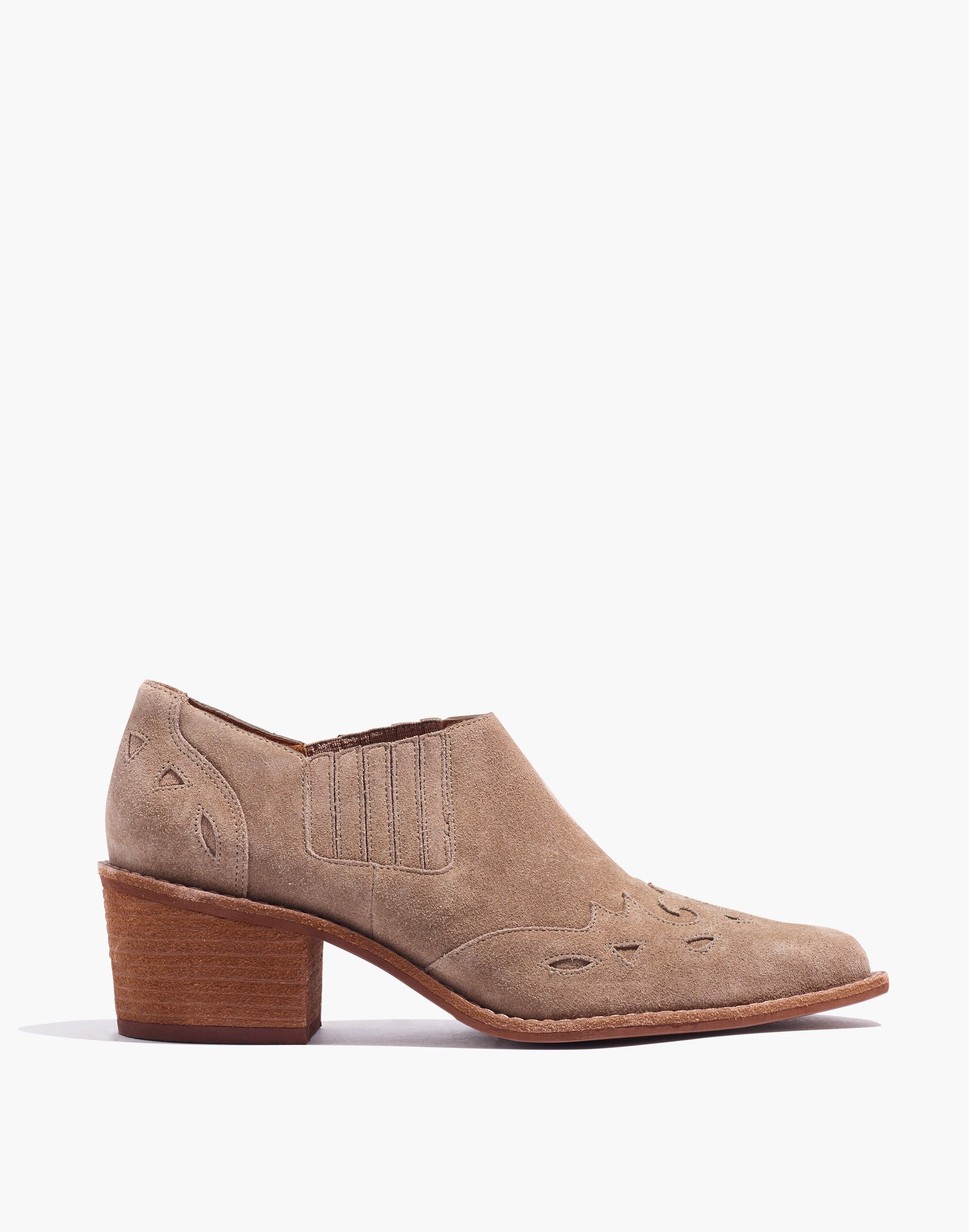 The Cline Western Bootie in Suede