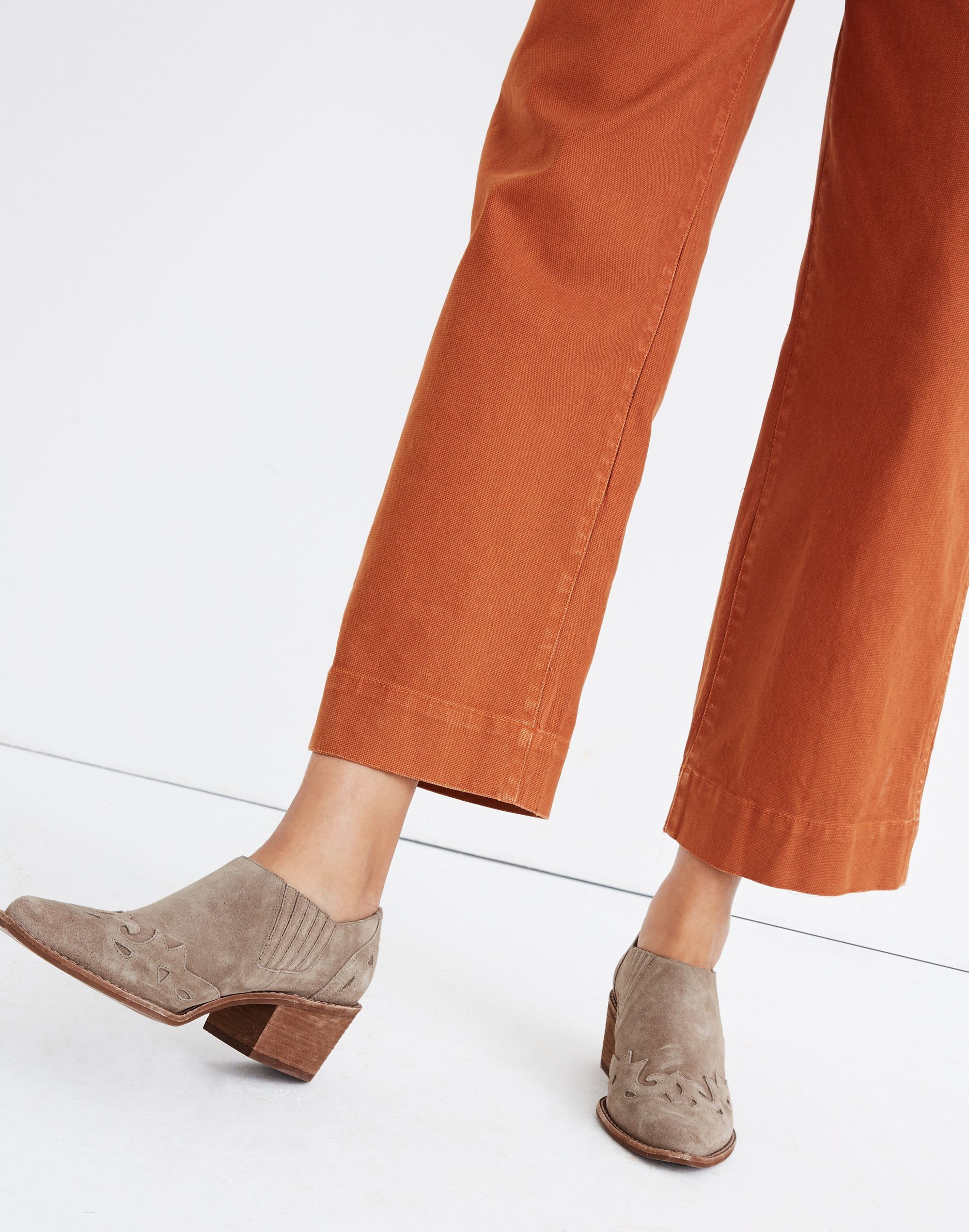 The Cline Western Bootie in Suede