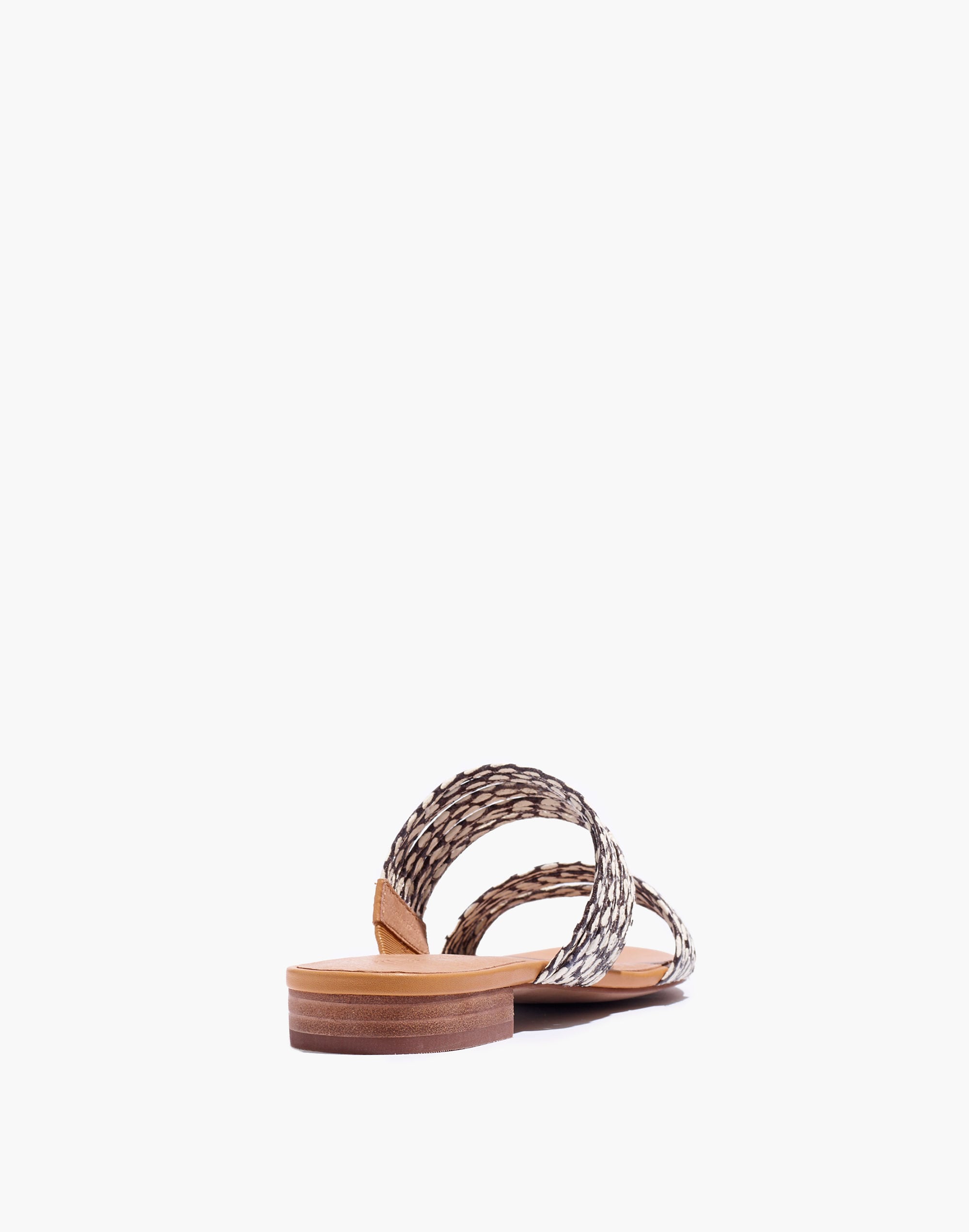 The Meg Slide Sandal in Snake Embossed Leather