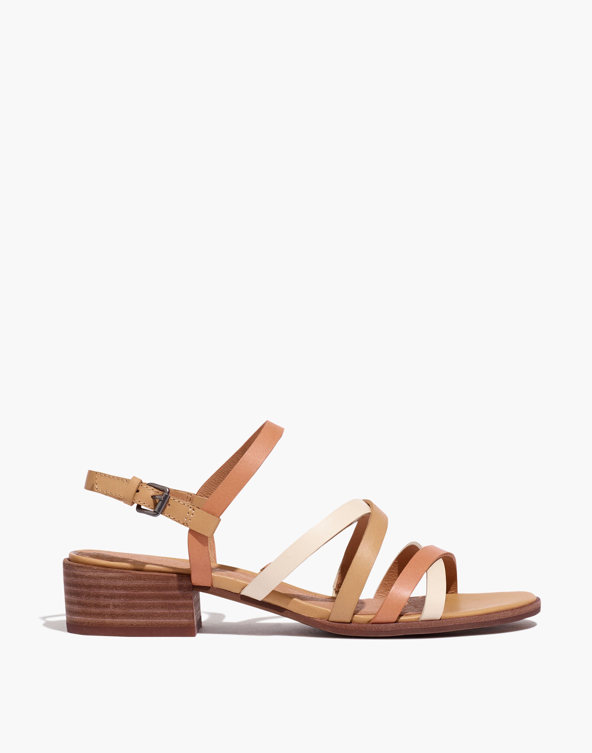 The Lori Sandal in Colorblock Leather