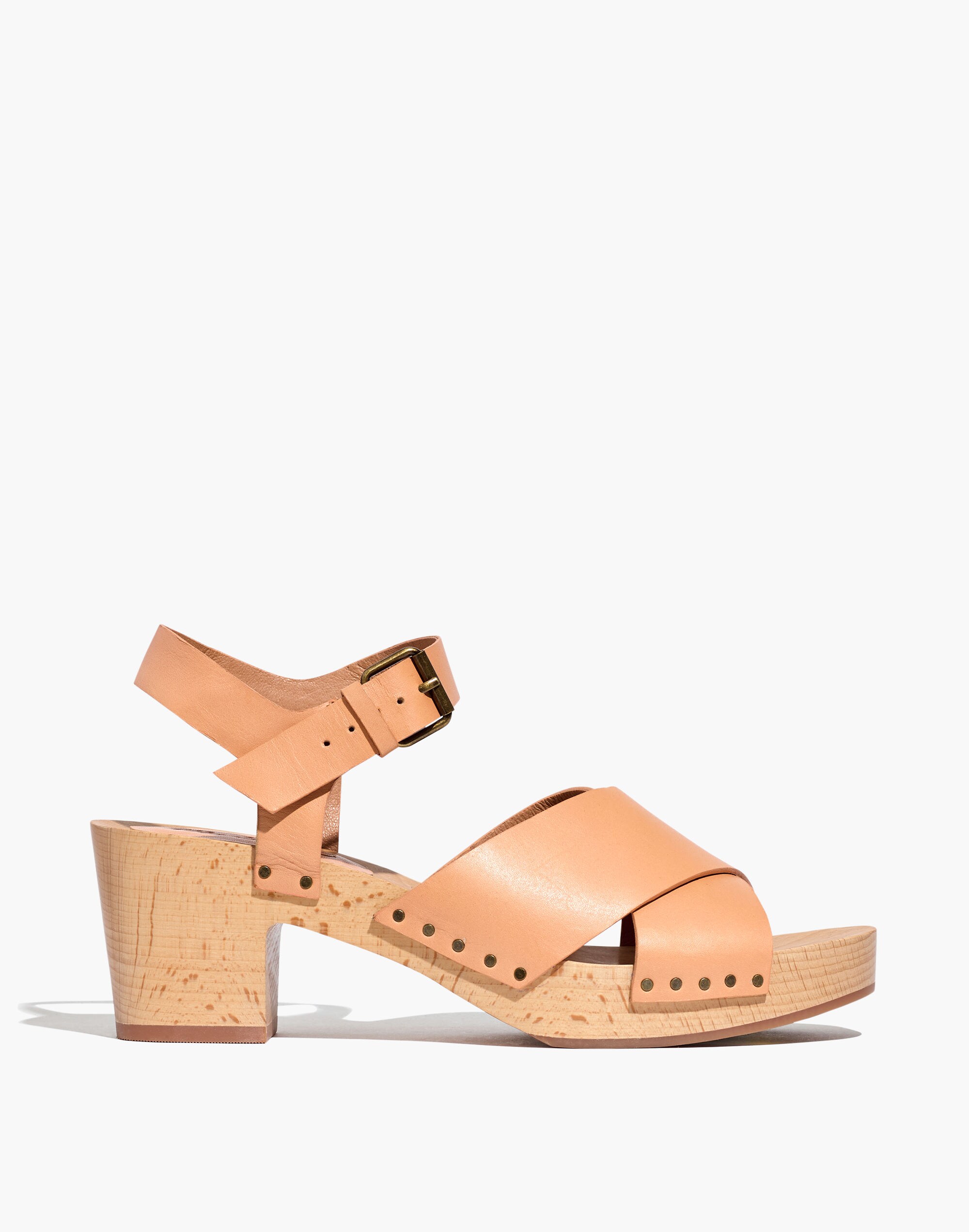 The Johanna Crisscross Clog Sandal in Leather