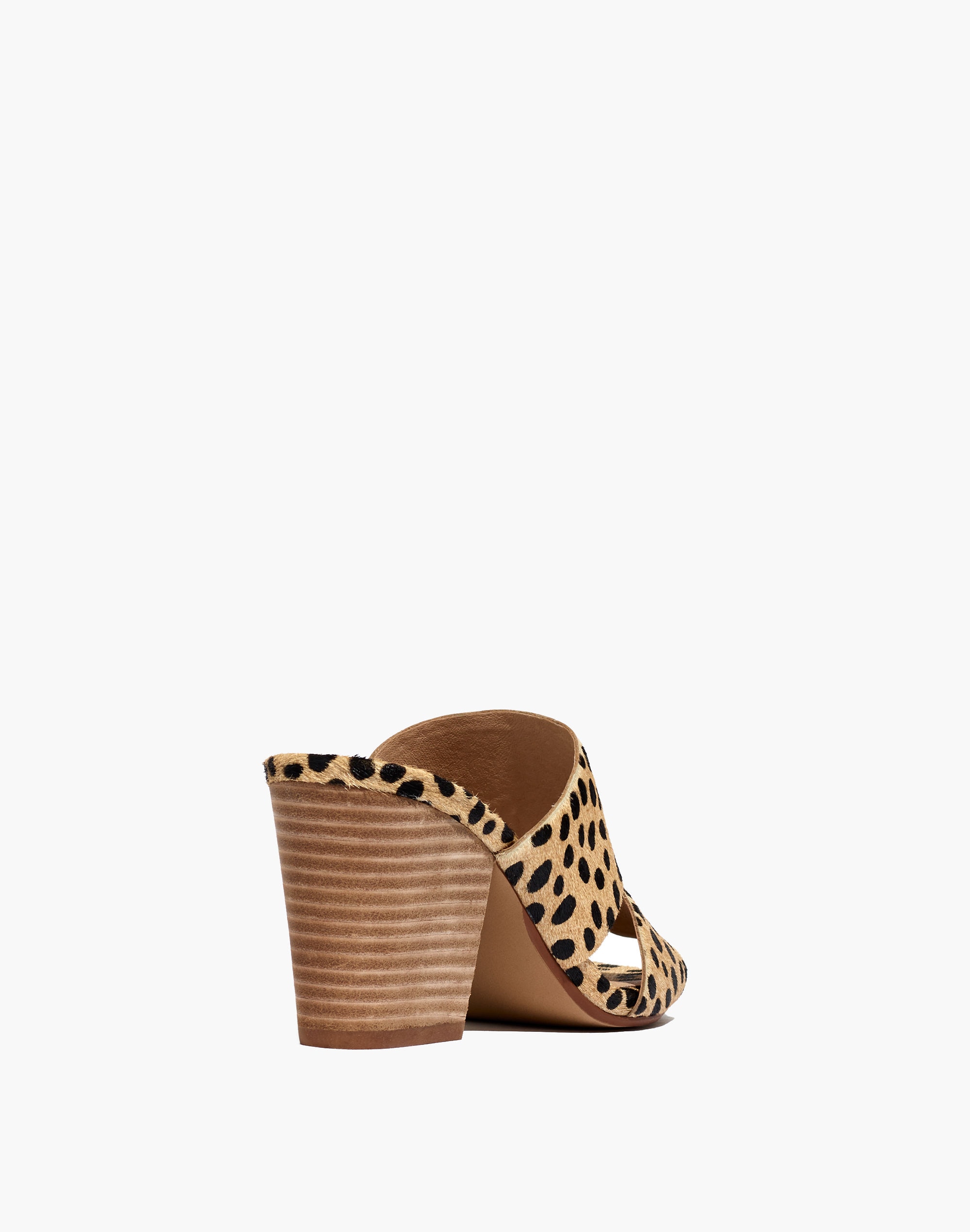 The Tessa Mule in Spotted Calf Hair