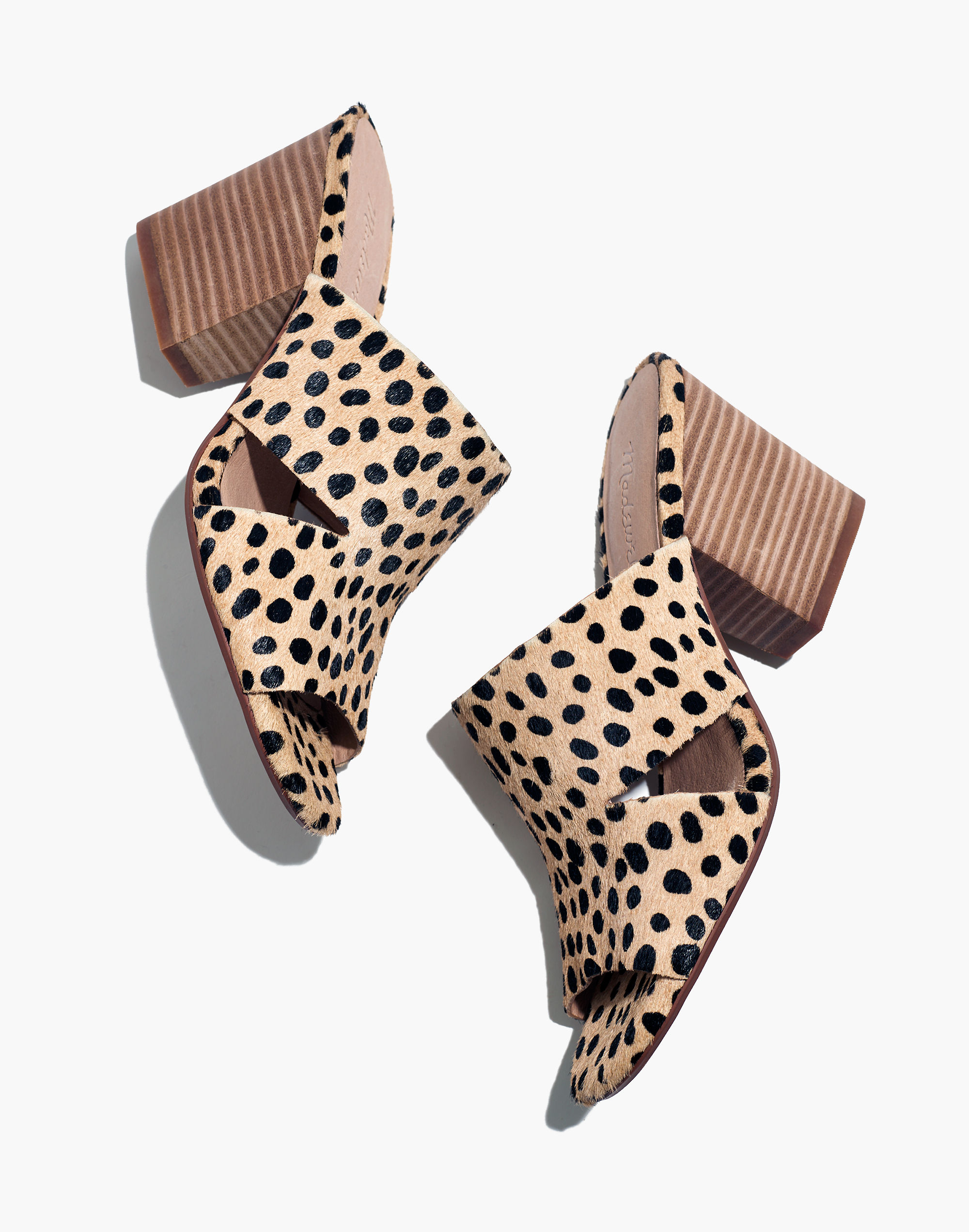 The Tessa Mule in Spotted Calf Hair