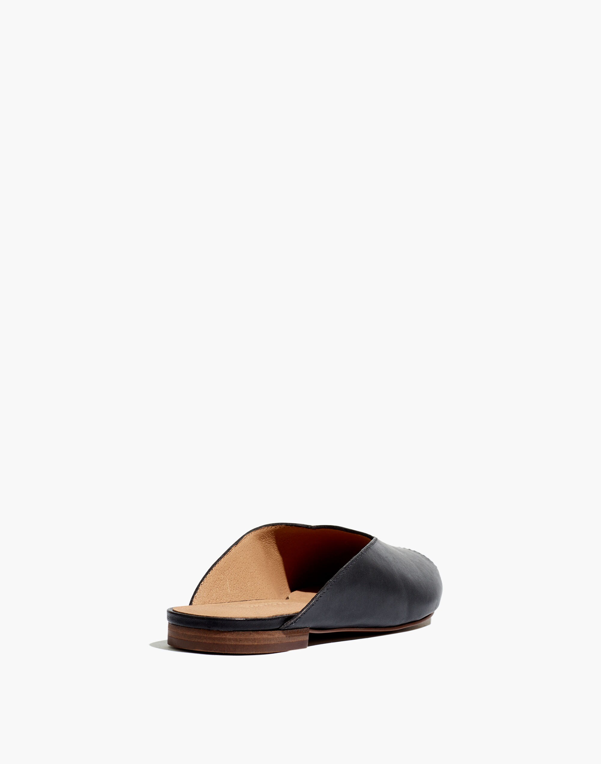 The Erica Peep-Toe Mule in Leather