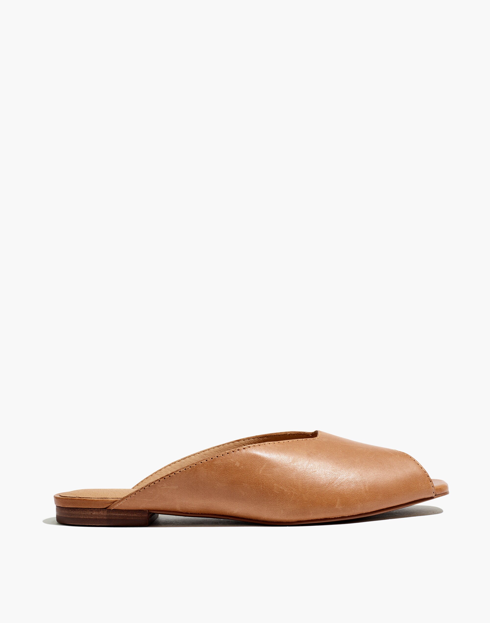 The Erica Peep-Toe Mule in Leather