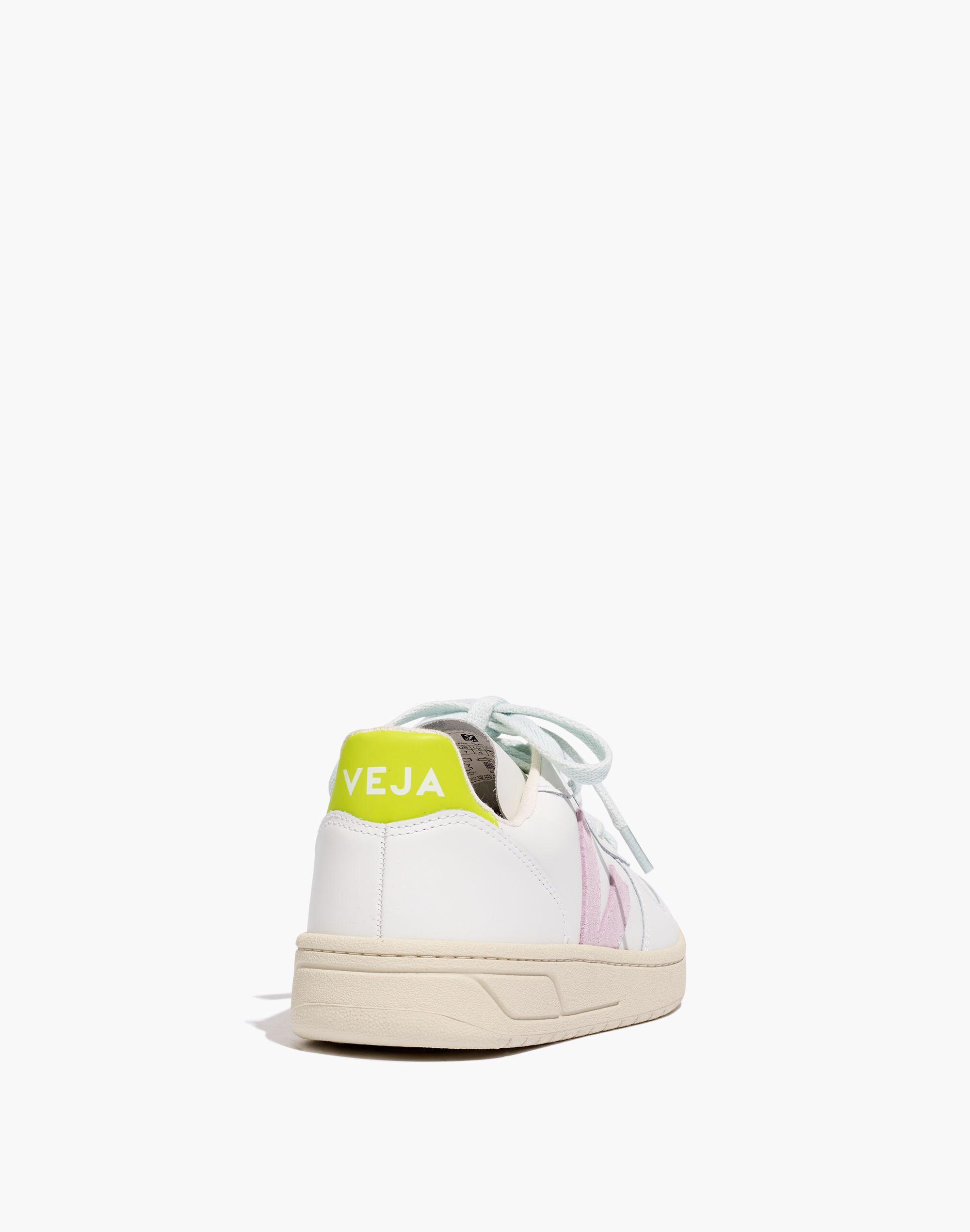 Madewell x Veja&trade; Leather and Suede V-10 Sneakers in Pastel Neon Colorblock