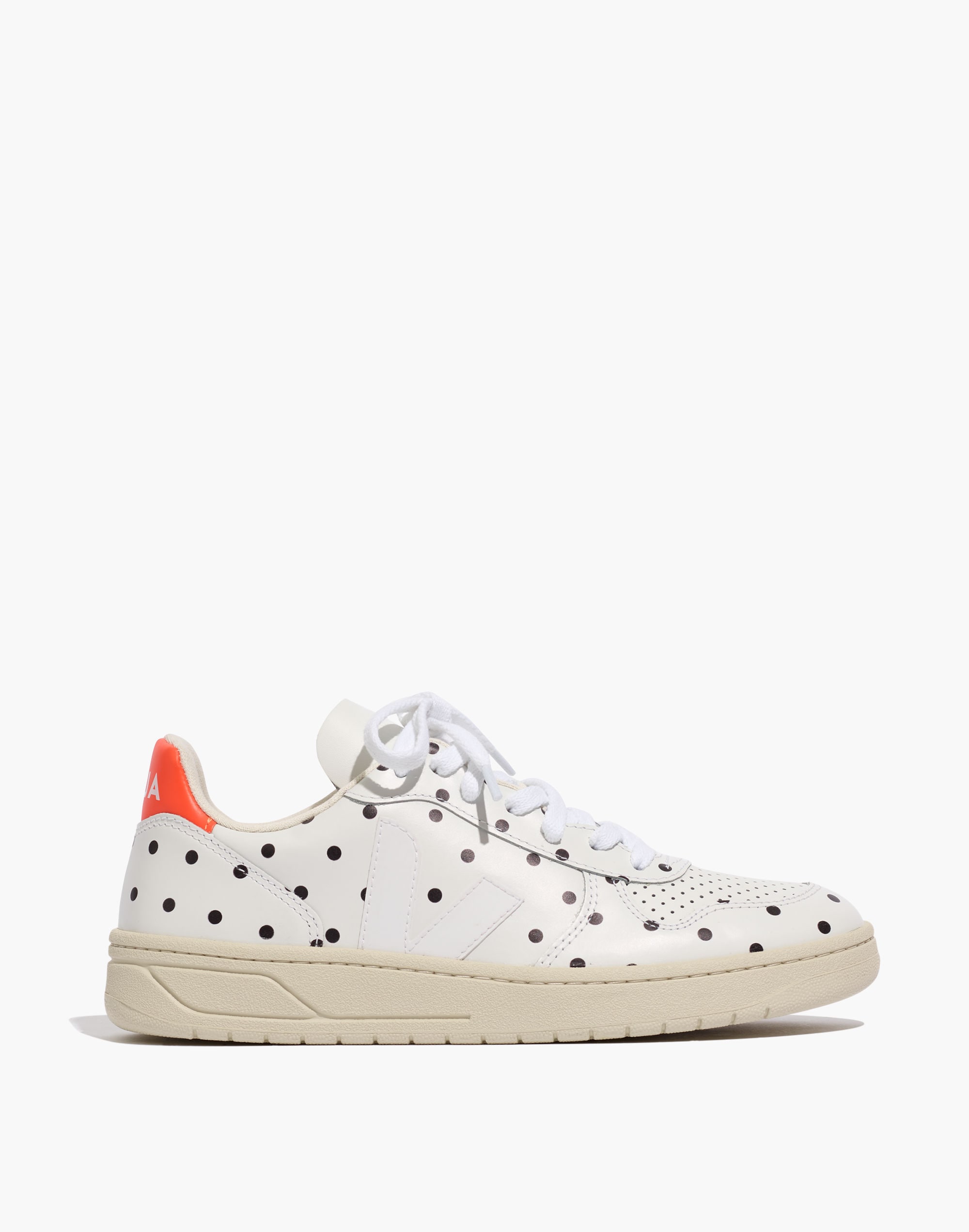 Madewell x Veja&trade; Leather V-10 Sneakers in Polka Dot