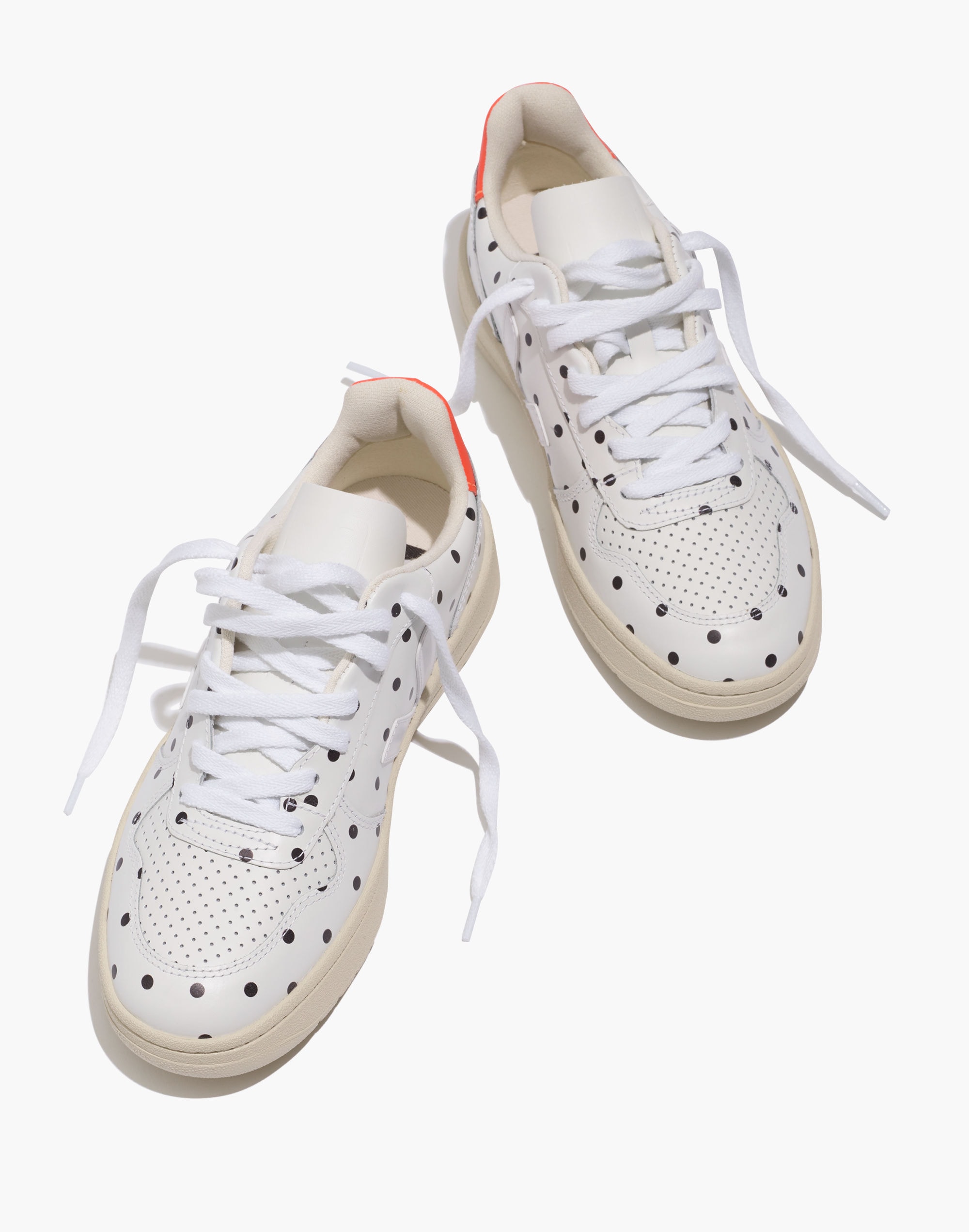 Madewell x Veja&trade; Leather V-10 Sneakers in Polka Dot