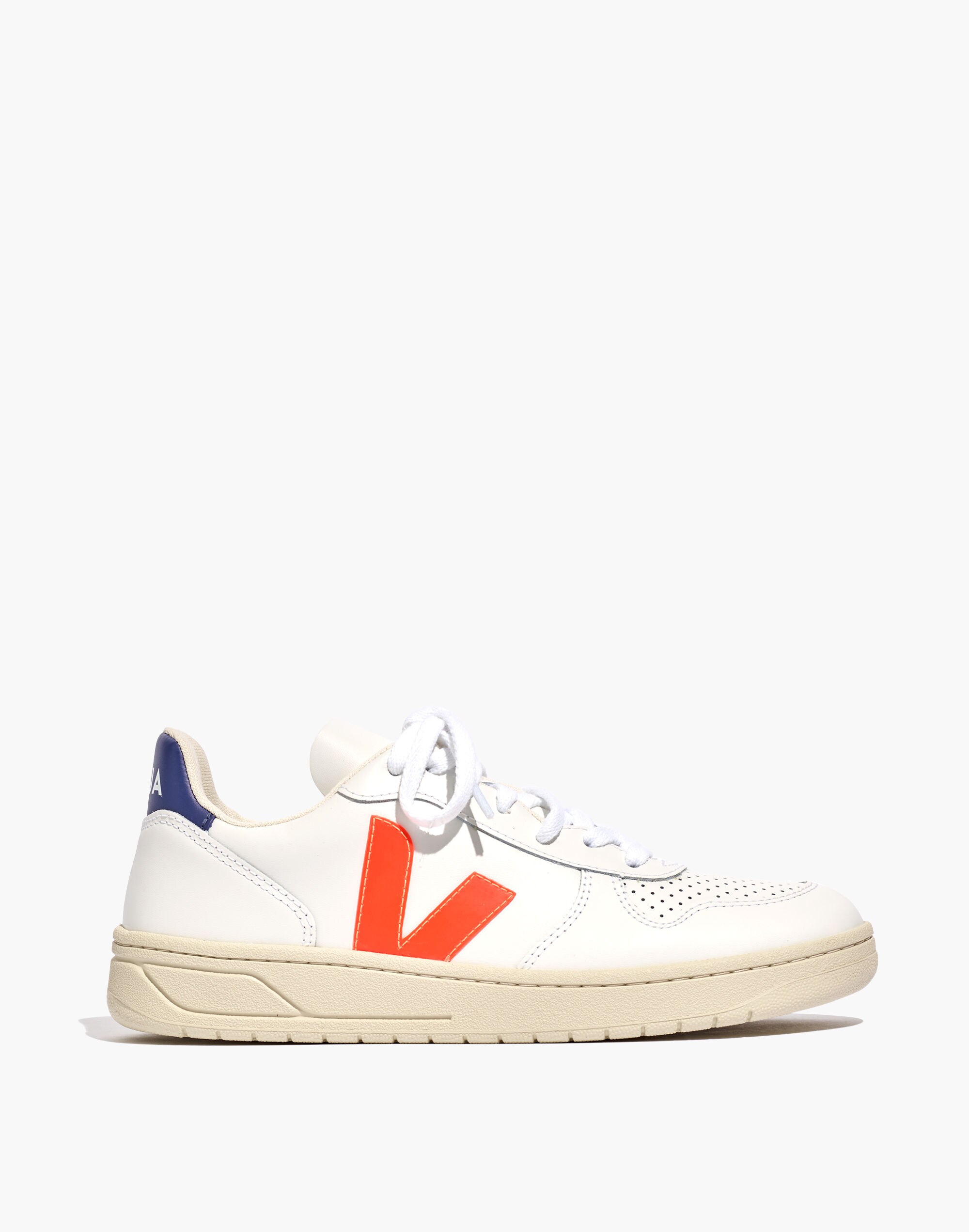 Veja&trade; Leather V-10 Sneakers in Neon