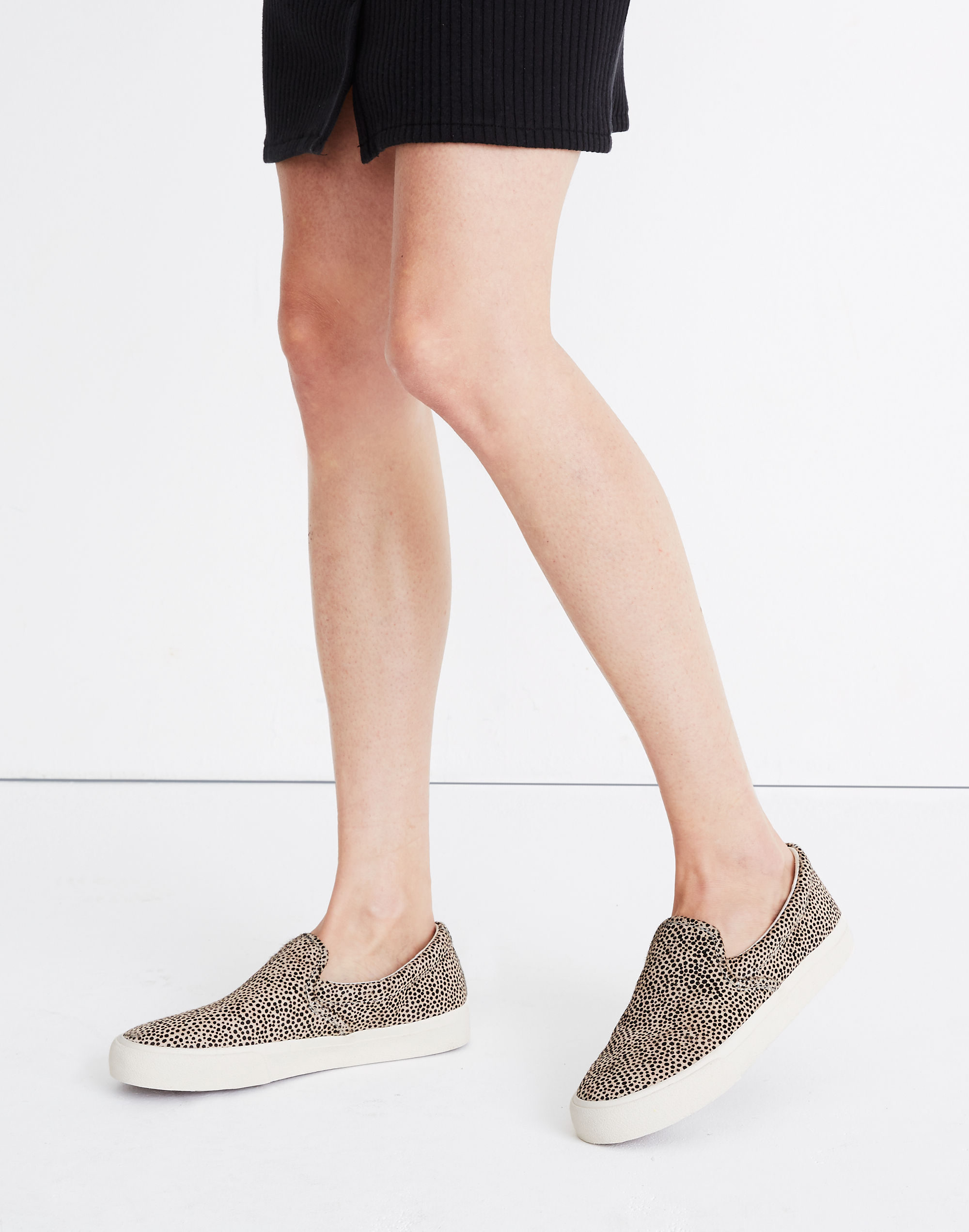 Sidewalk Slip-On Sneakers in Spotted Calf Hair