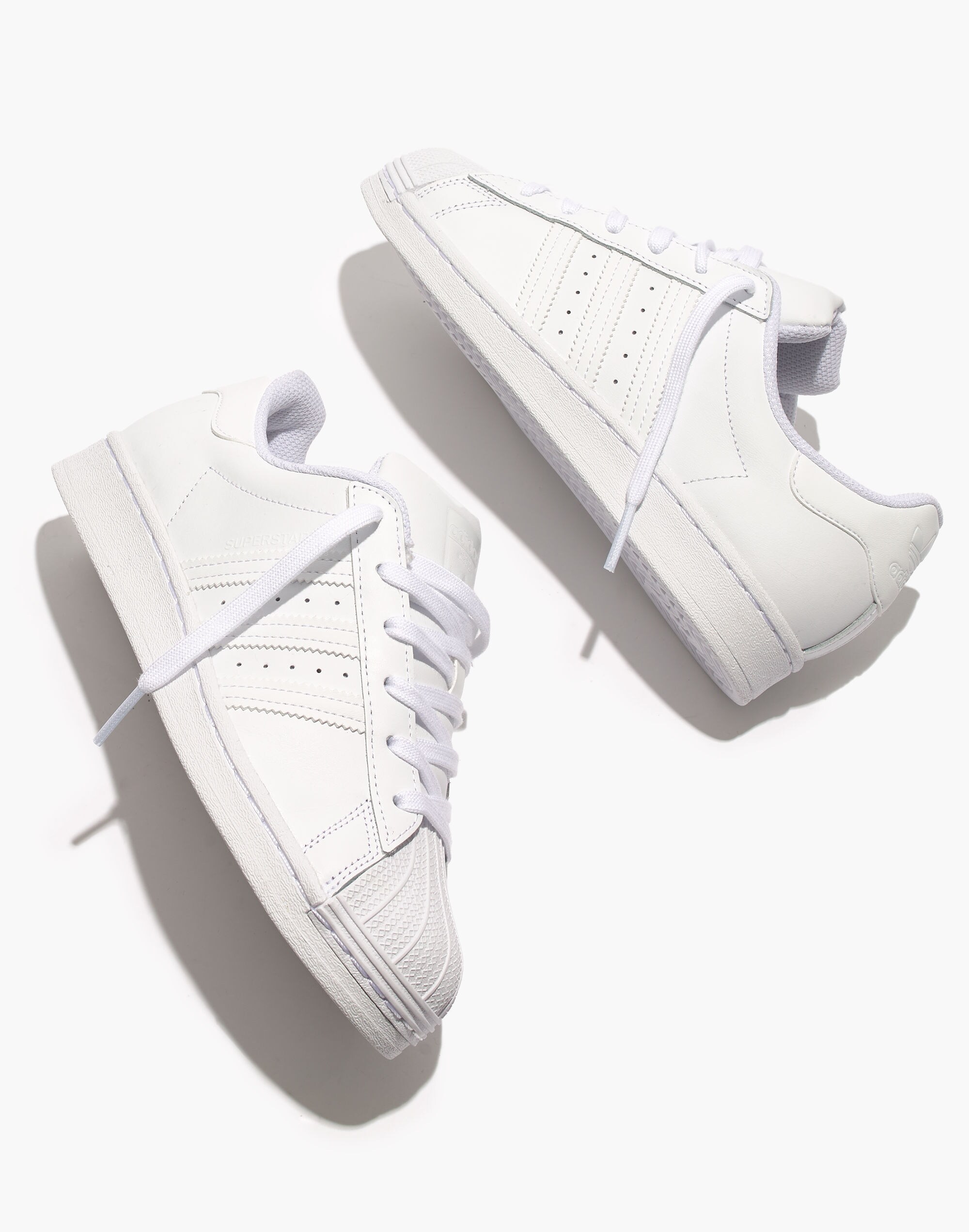 Adidas&reg; Superstar Lace-Up Sneakers in White