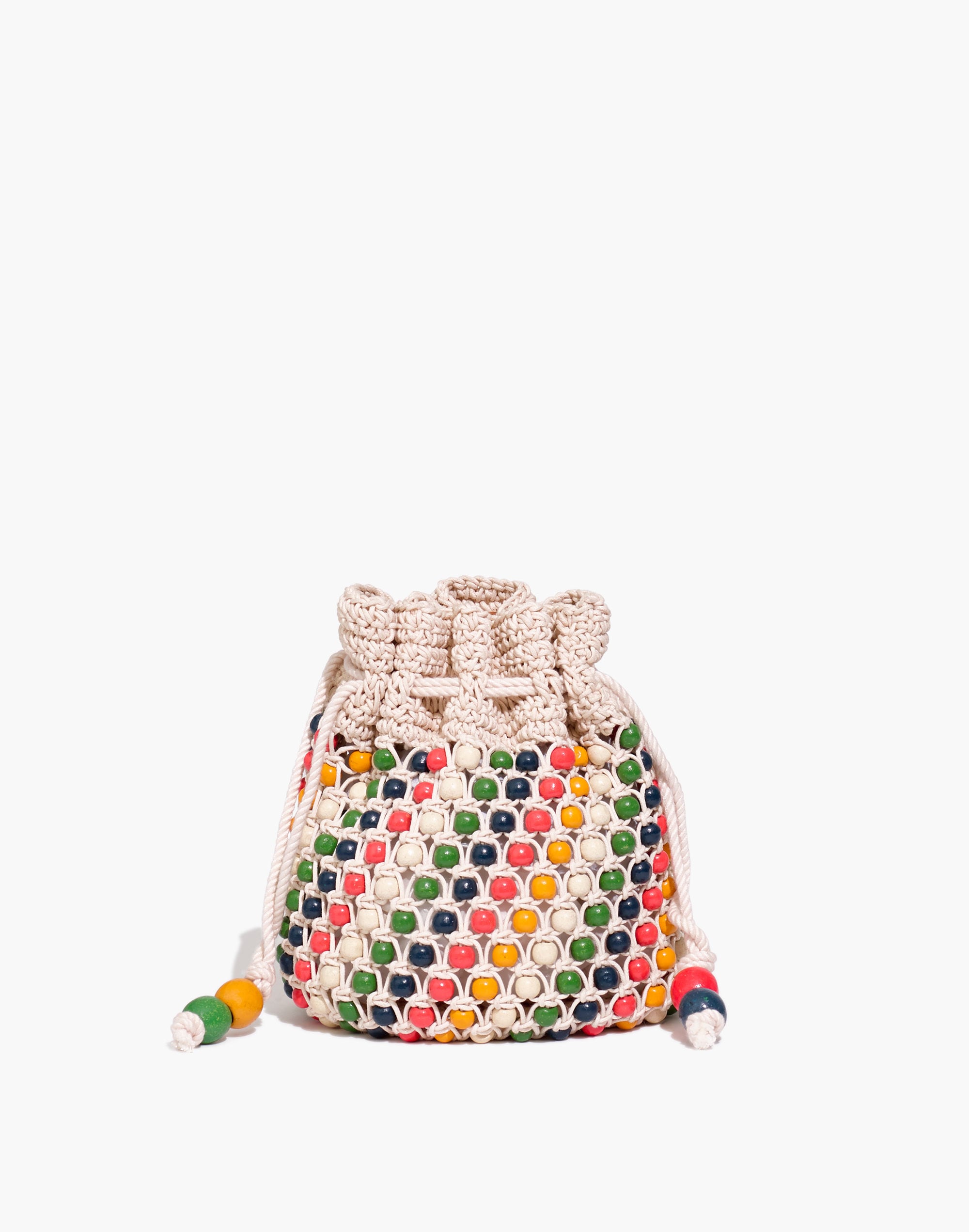 the beaded drawstring bag
