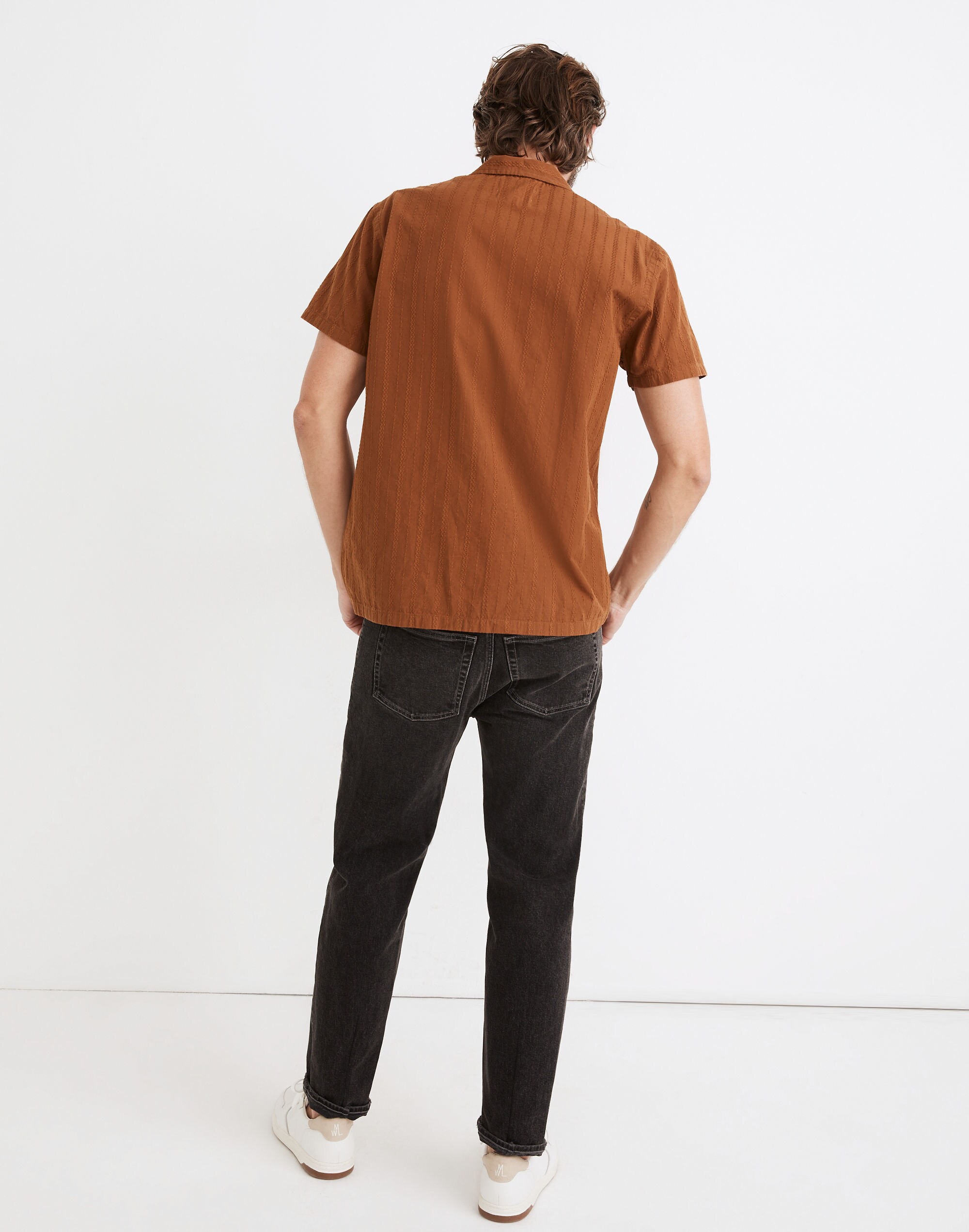 Easy Camp Shirt in Textured Stripe