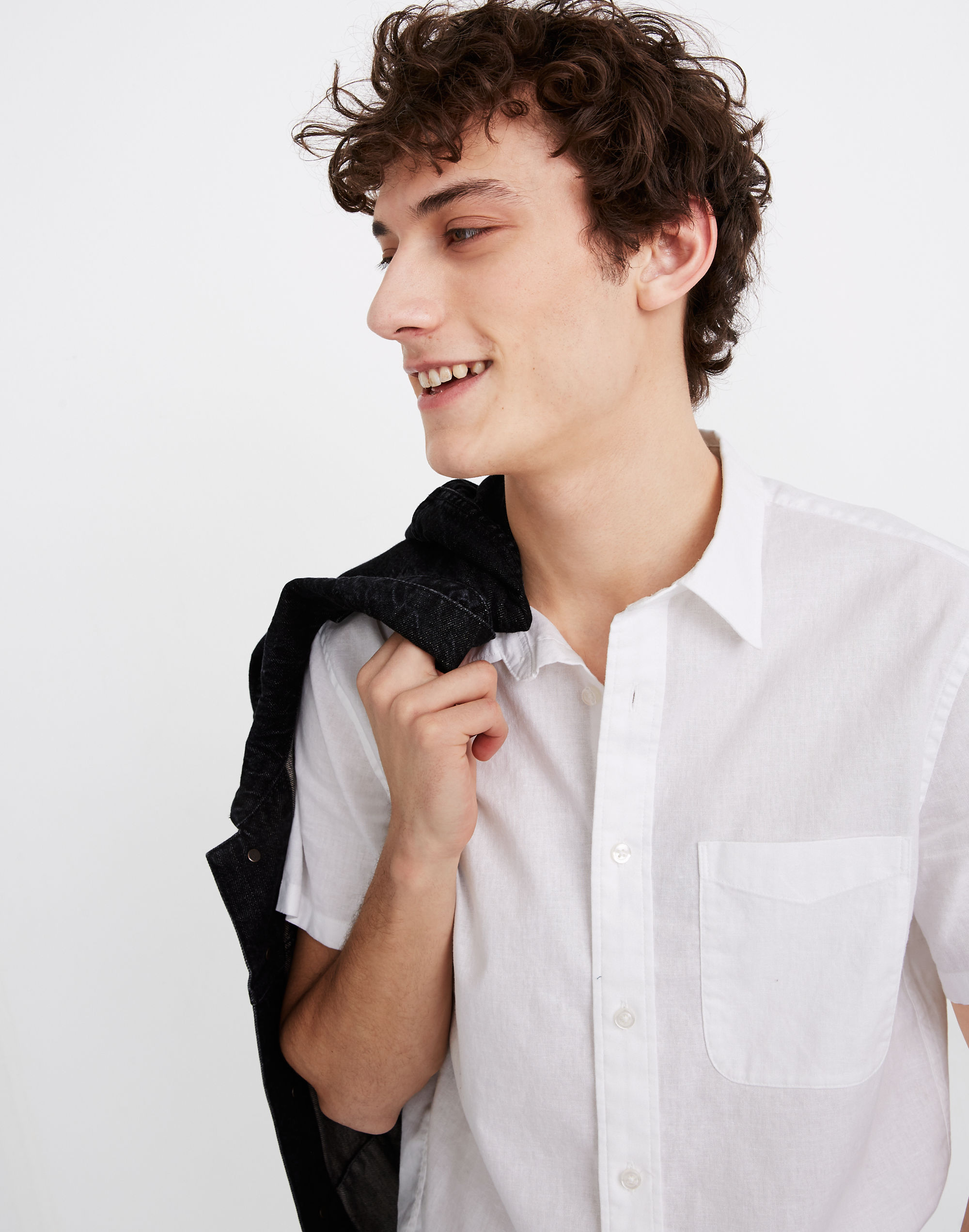 Linen-Cotton Perfect Short-Sleeve Shirt