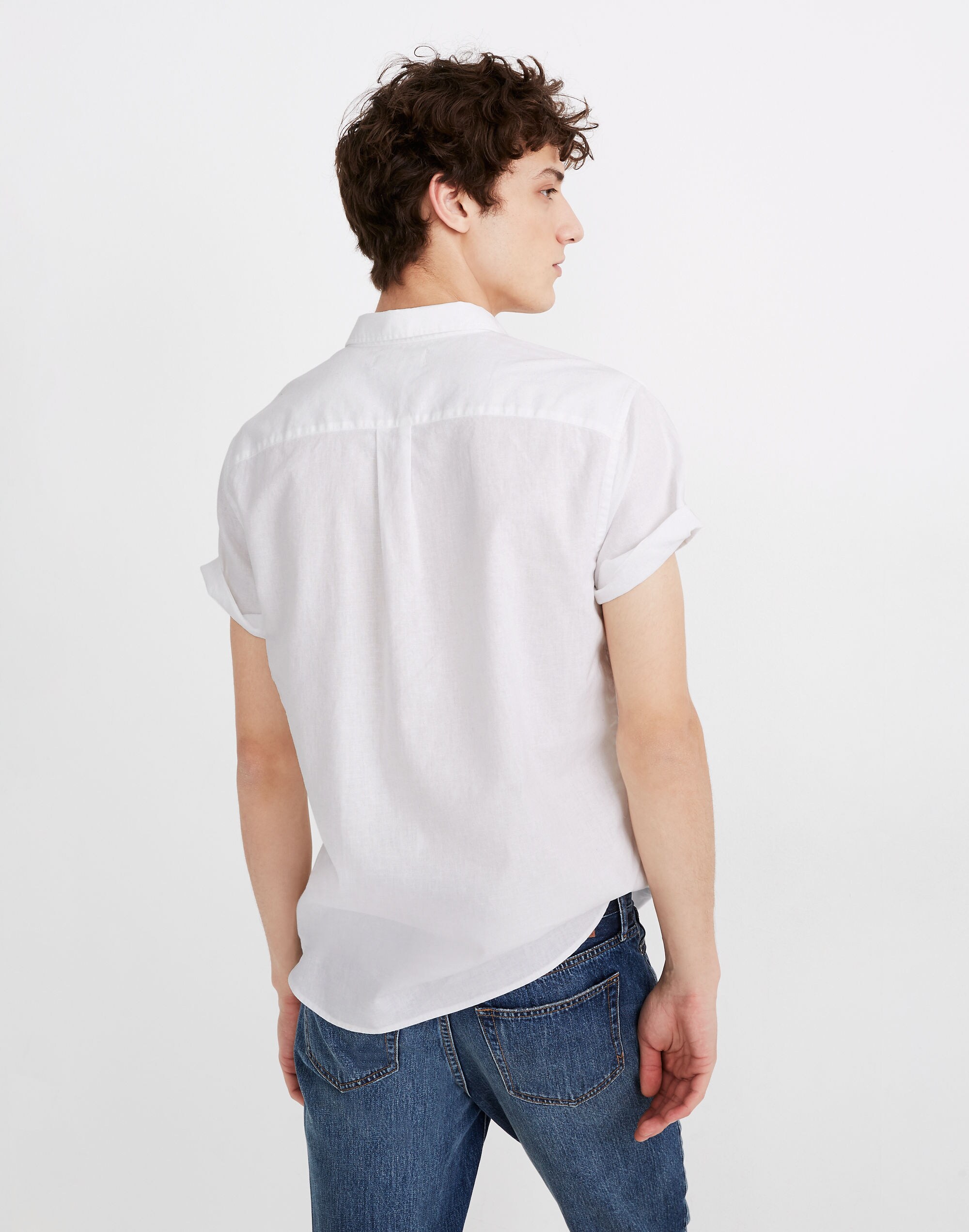 Linen-Cotton Perfect Short-Sleeve Shirt