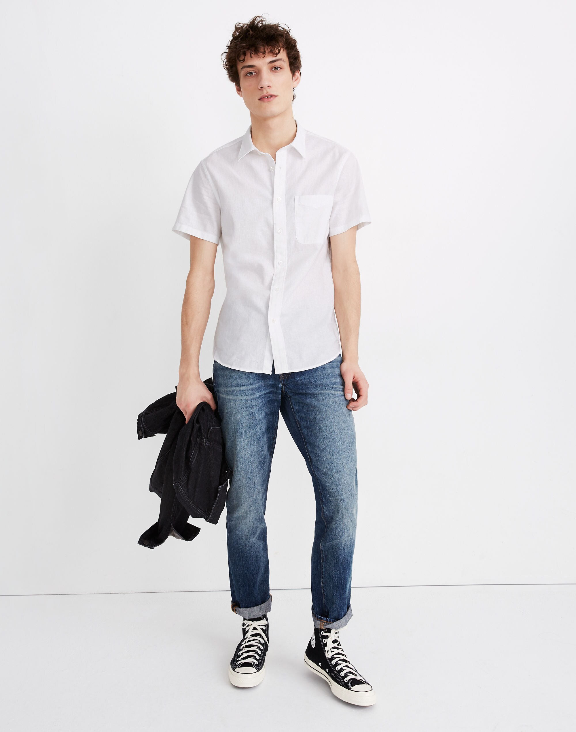 Linen-Cotton Perfect Short-Sleeve Shirt