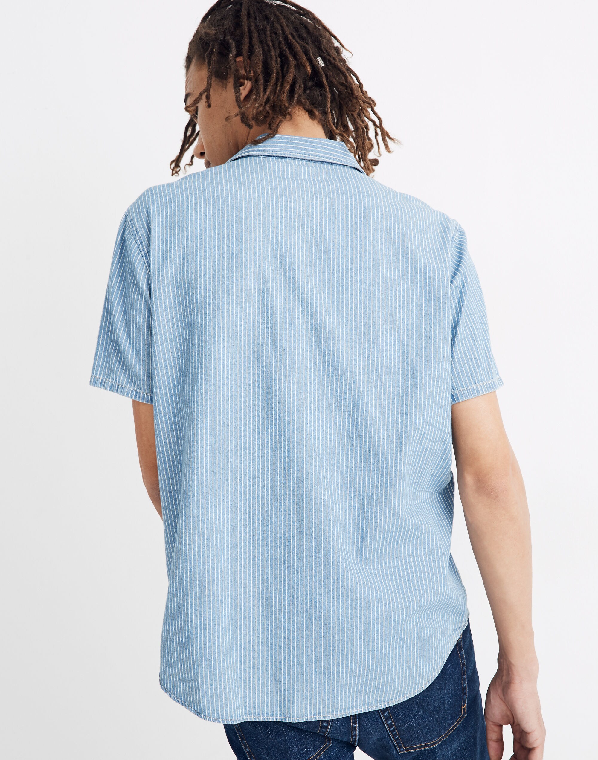 Easy Camp Shirt in Indigo Railroad Stripe