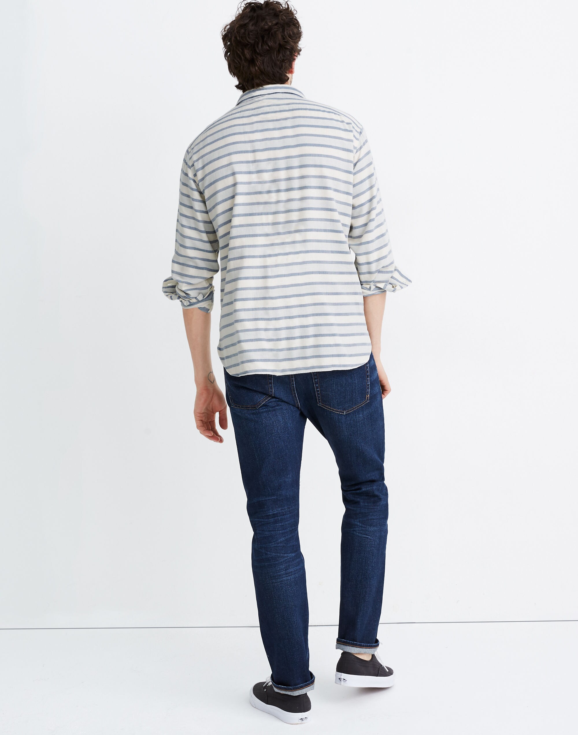 Double-Weave Perfect Pullover Shirt in Emmons Stripe