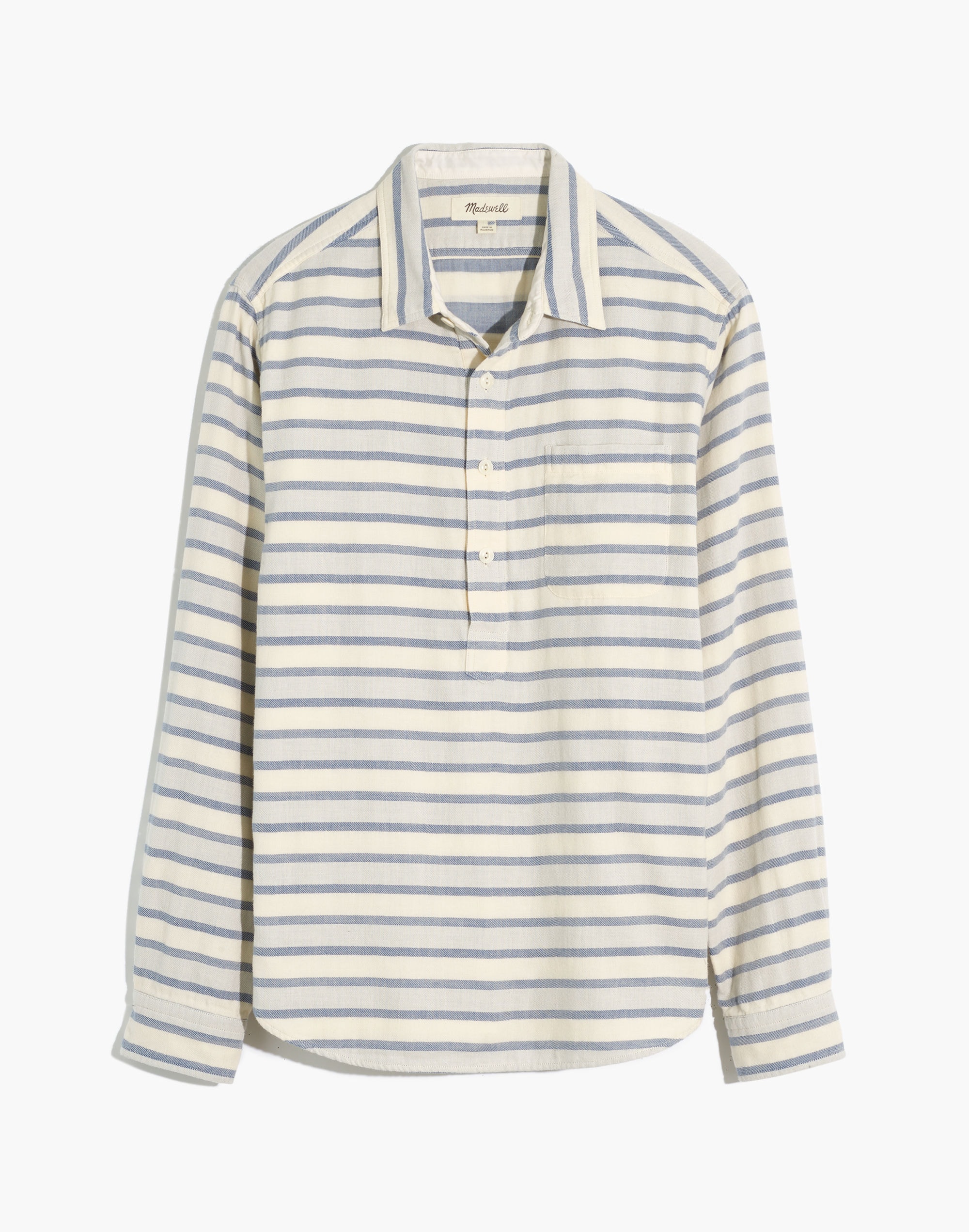 Double-Weave Perfect Pullover Shirt in Emmons Stripe
