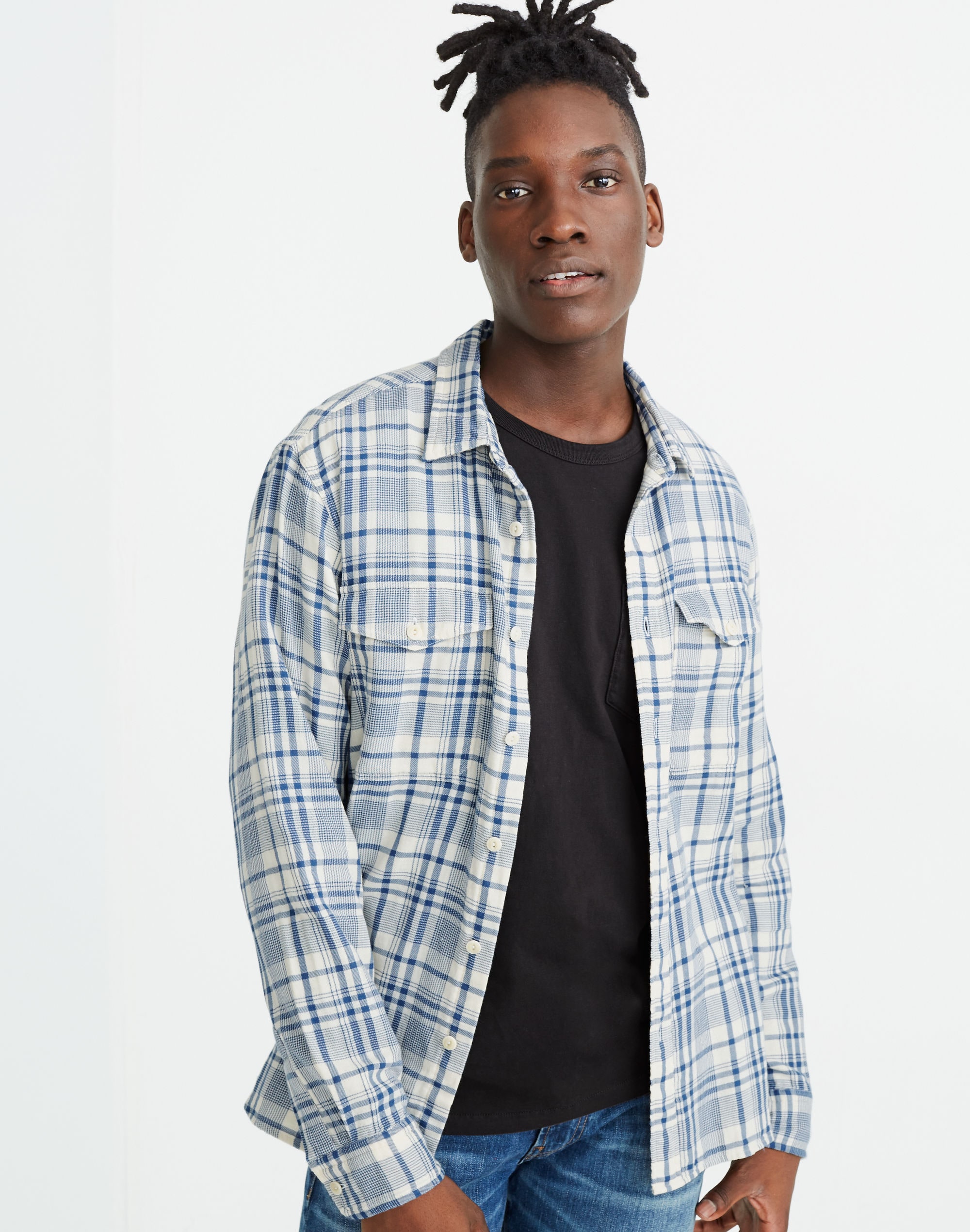 Double-Weave Perfect Shirt in Bridgeton Plaid