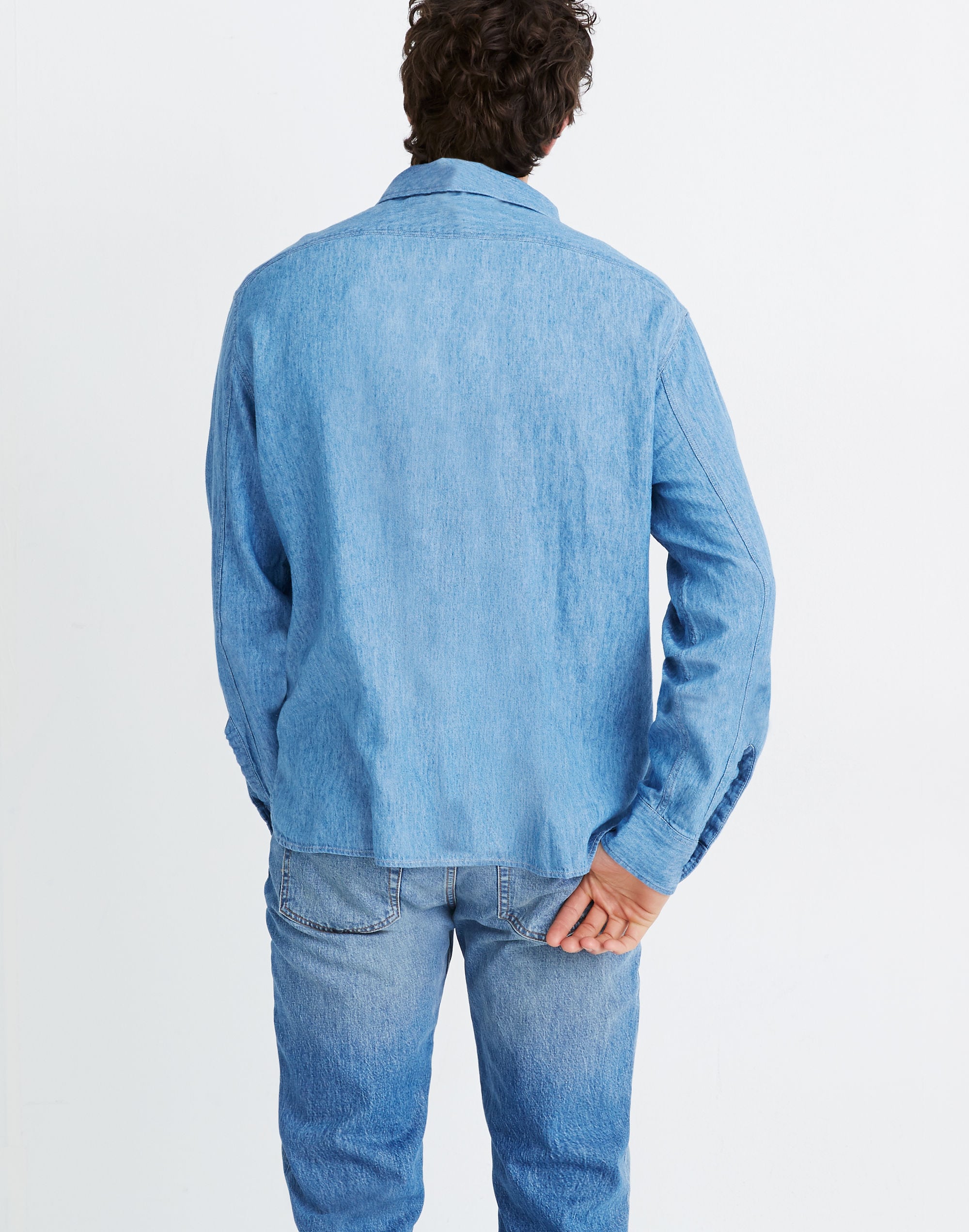Indigo Linen-Cotton Easy Shirt