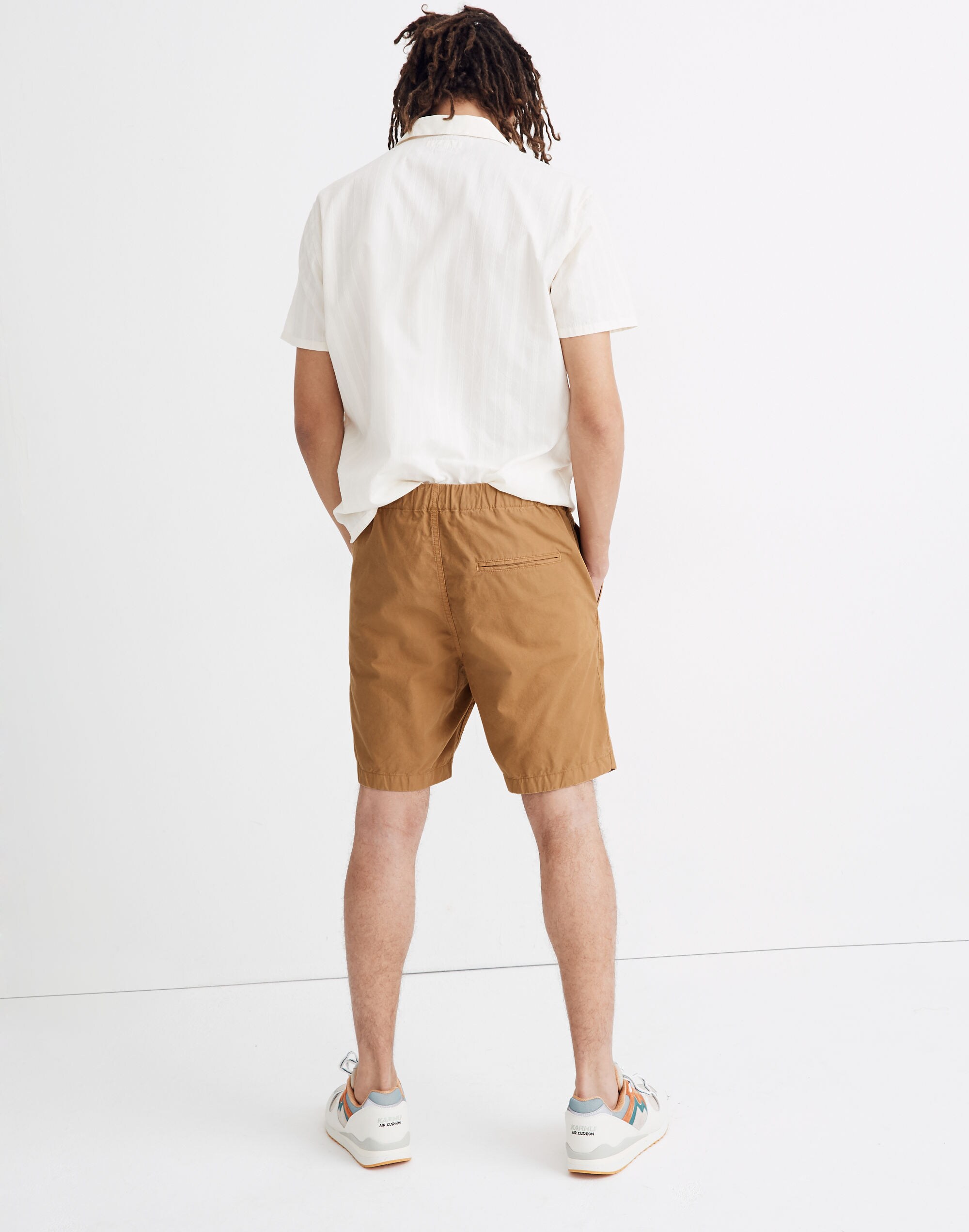 Garment-Dyed Twill Drawstring Shorts