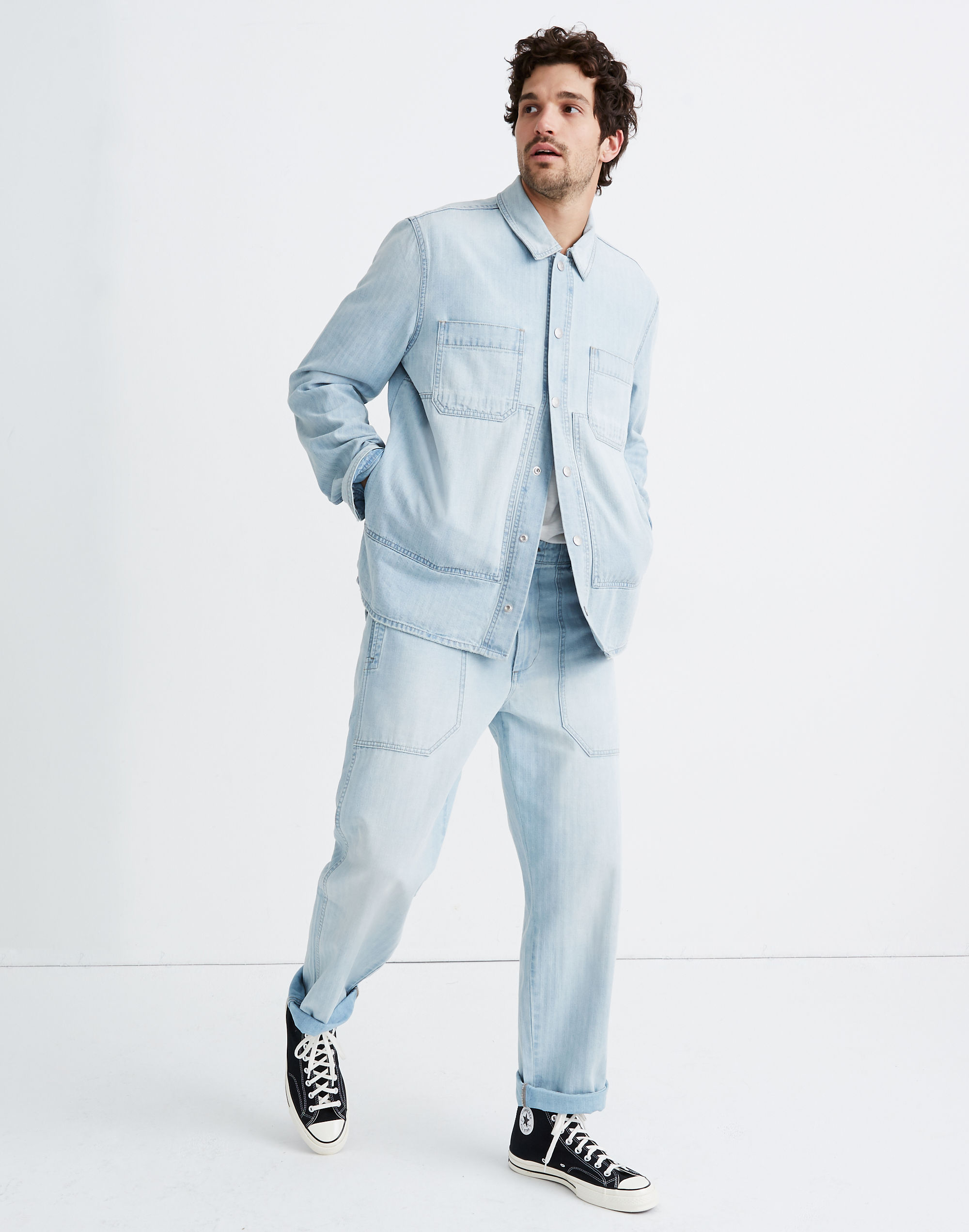 Herringbone Denim Chore Jacket