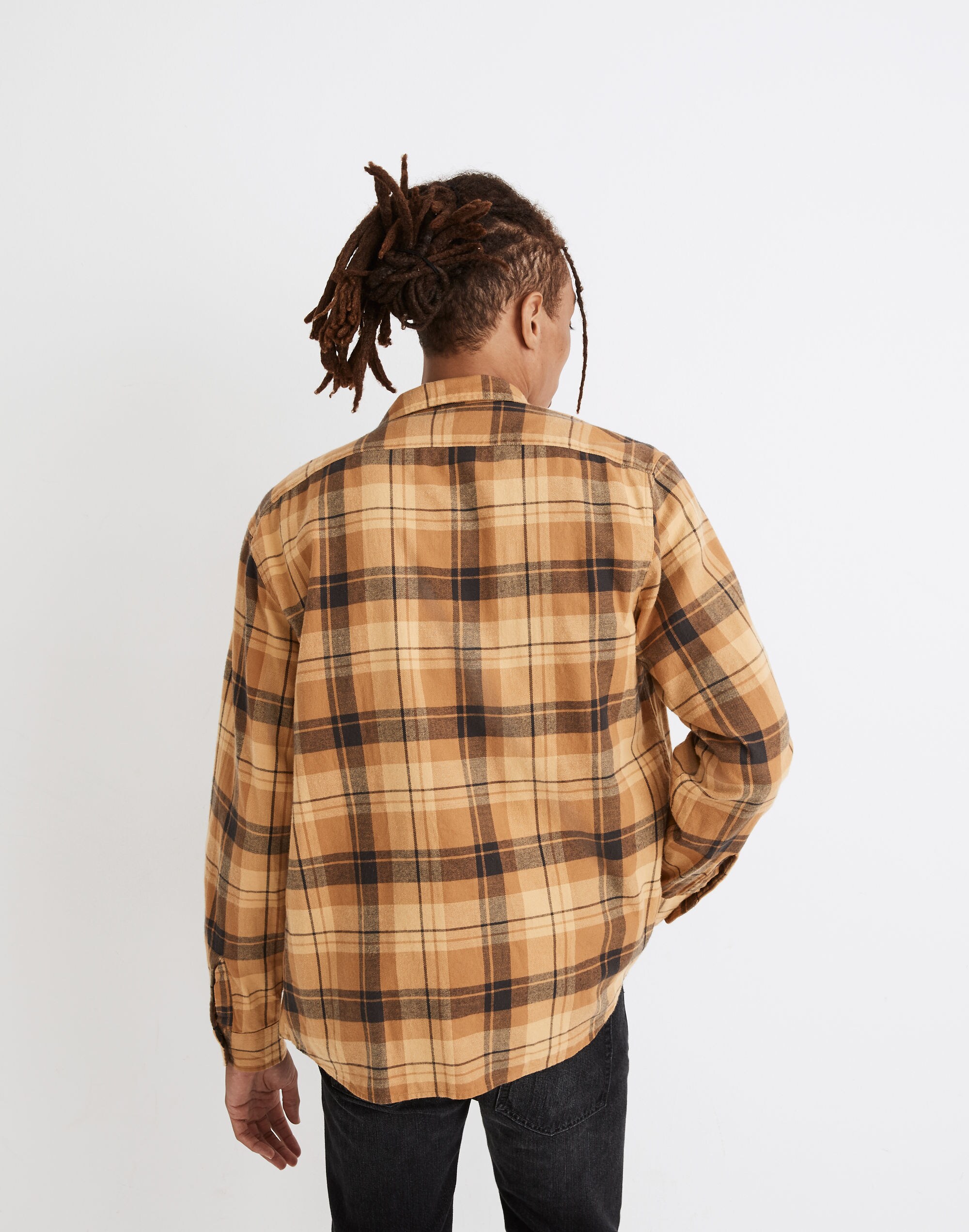 Brushed Cotton Easy Camp Shirt in Oxley Plaid