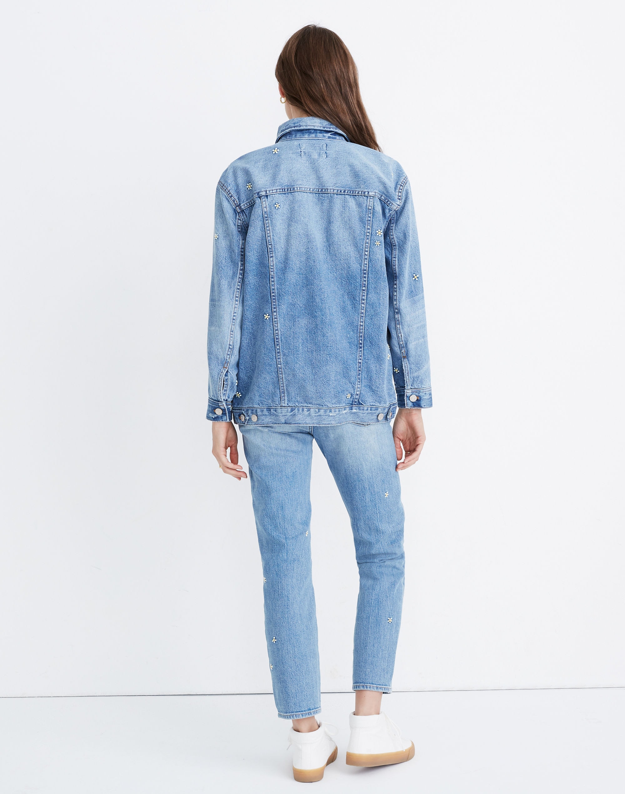 The Oversized Jean Jacket: Daisy Embroidered Edition
