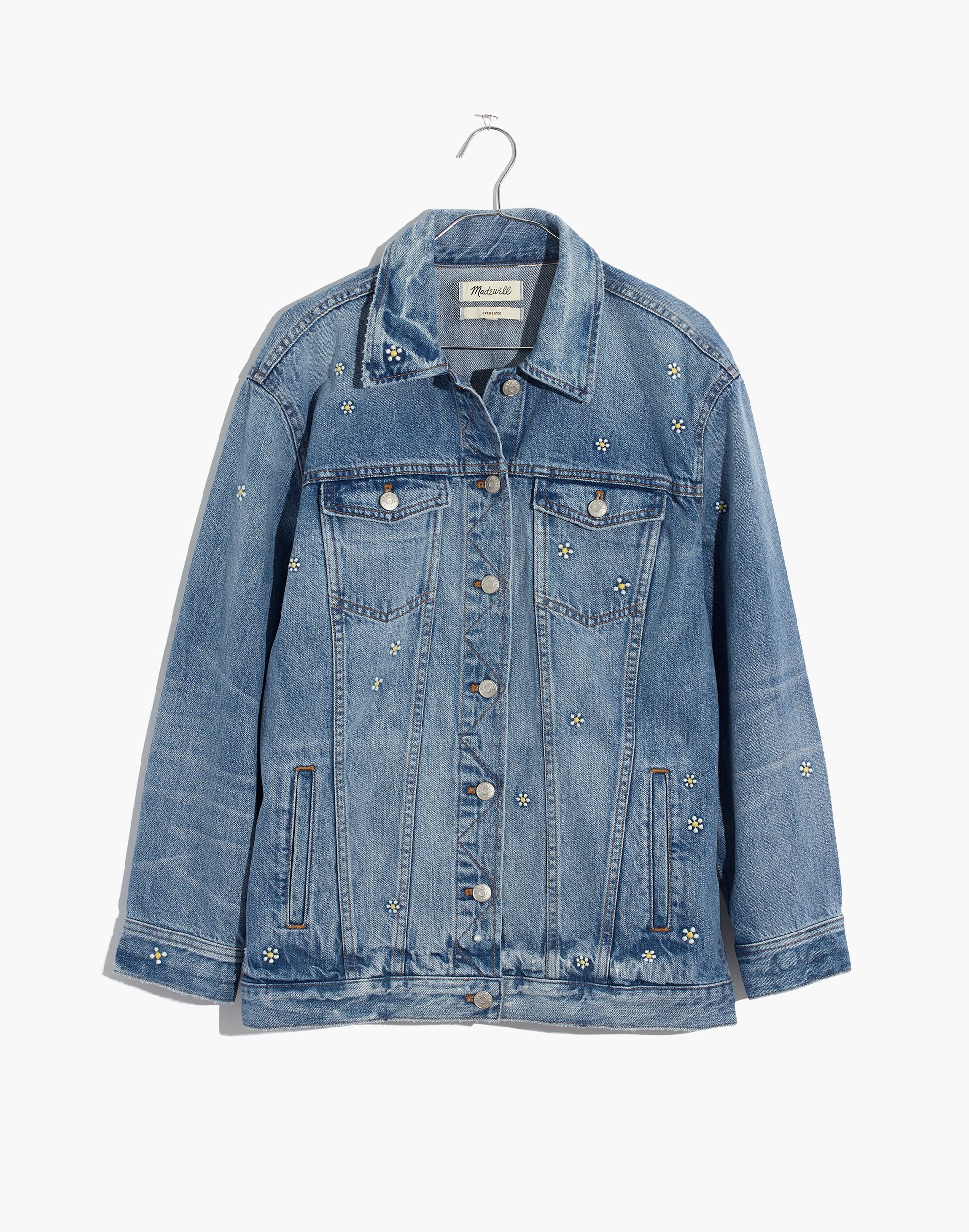 The Oversized Jean Jacket: Daisy Embroidered Edition