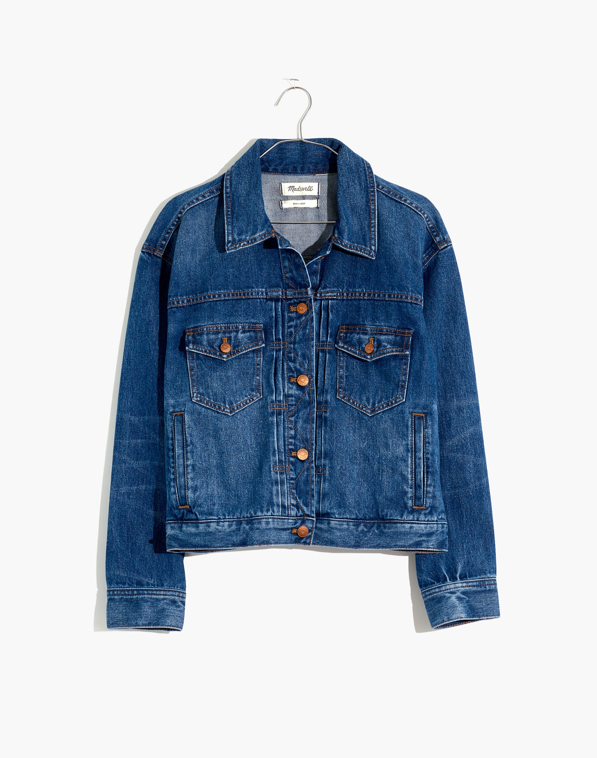 The Boxy-Crop Jean Jacket in Elmwood Wash: Vintage Edition