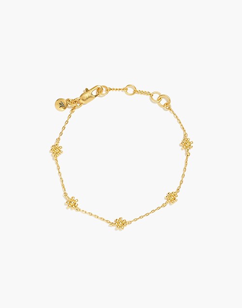 Gold Flower Chain Bracelet