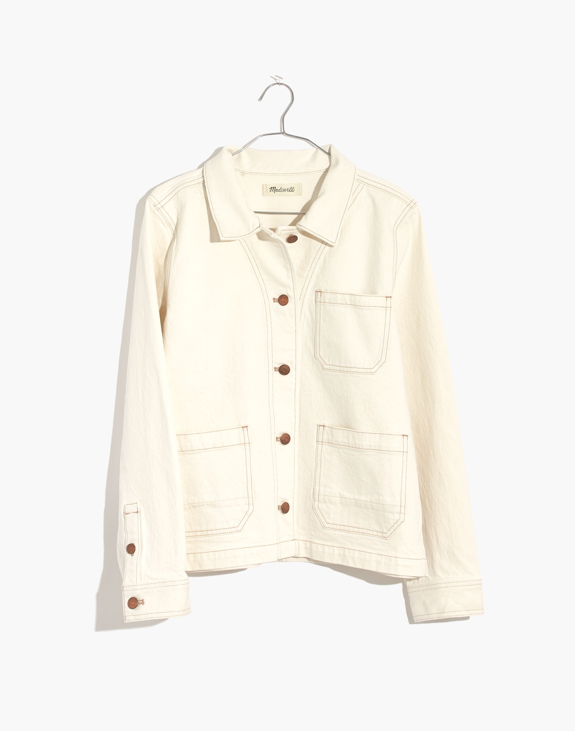 Denim Ashwood Chore Coat in Cloud Lining