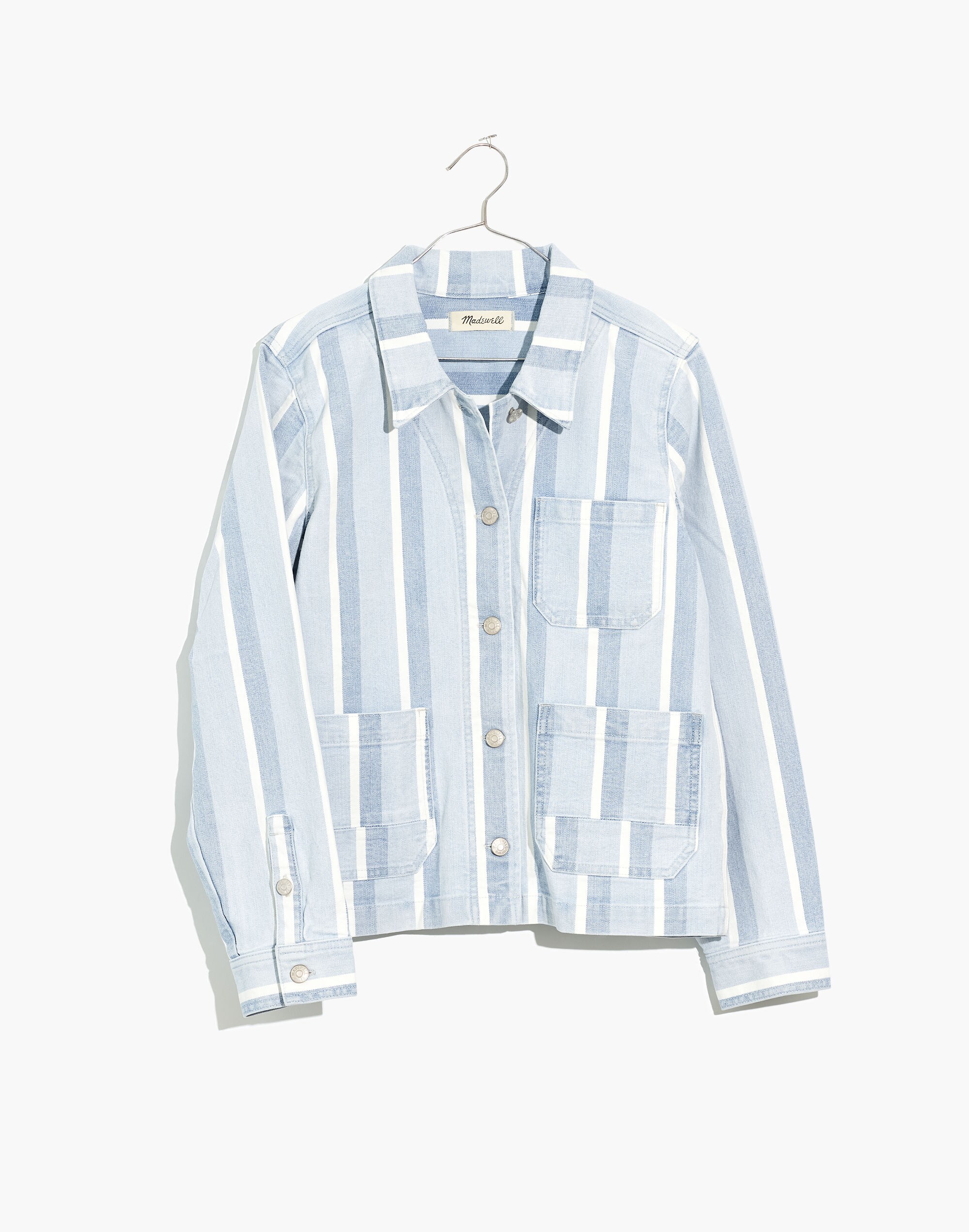 Denim Ashwood Chore Coat in Dion Stripe