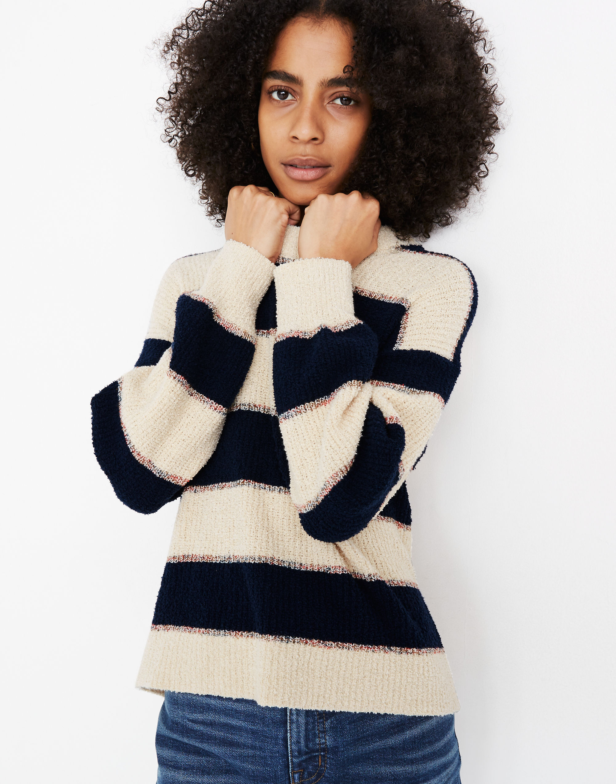 striped lakeville pullover sweater