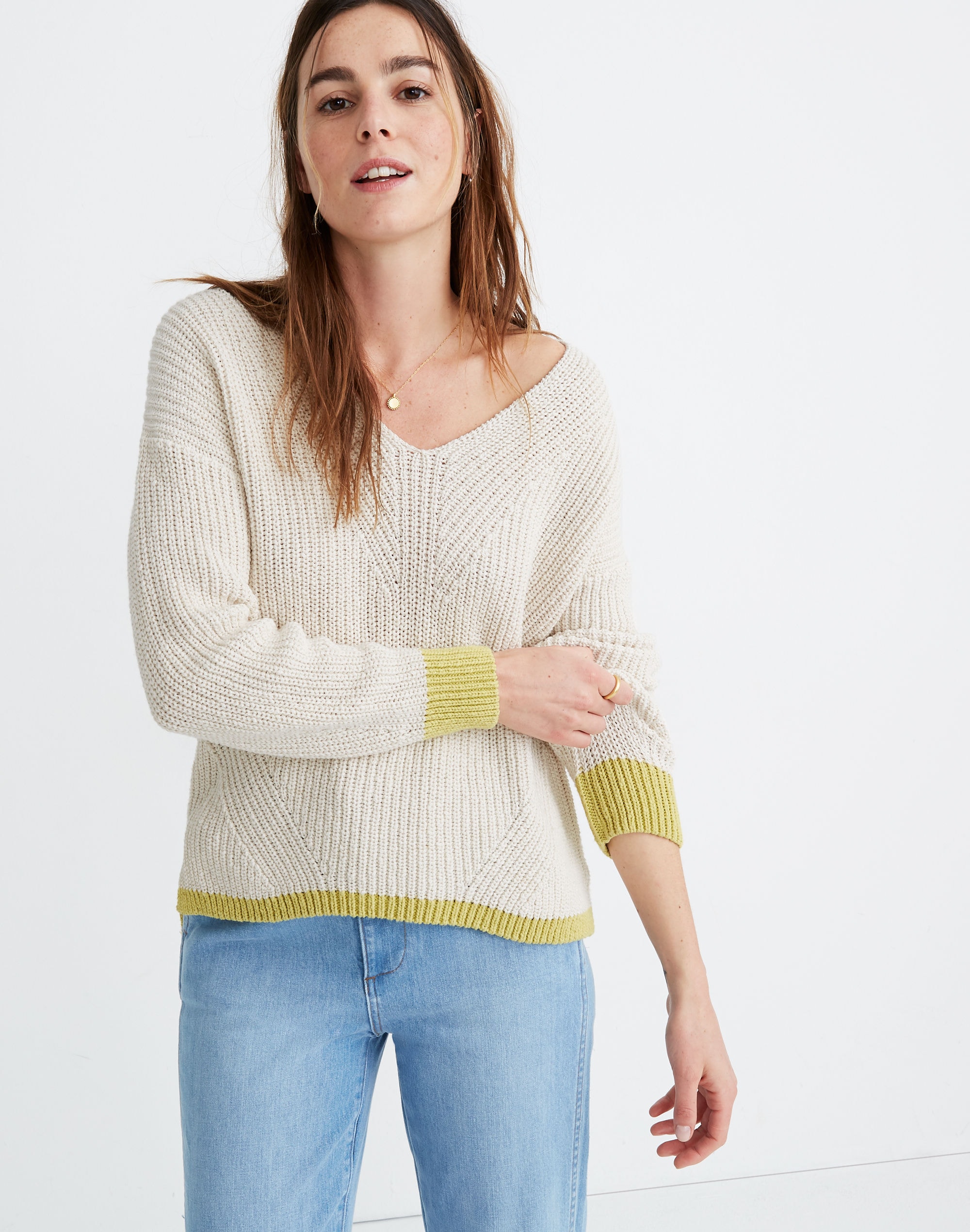 tipped ridgeton pullover sweater