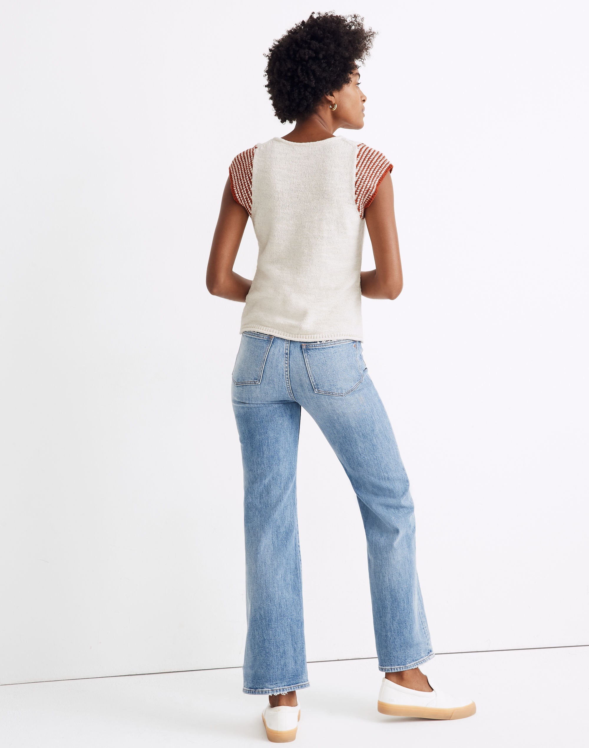 Kimble Stripe-Sleeve Sweater