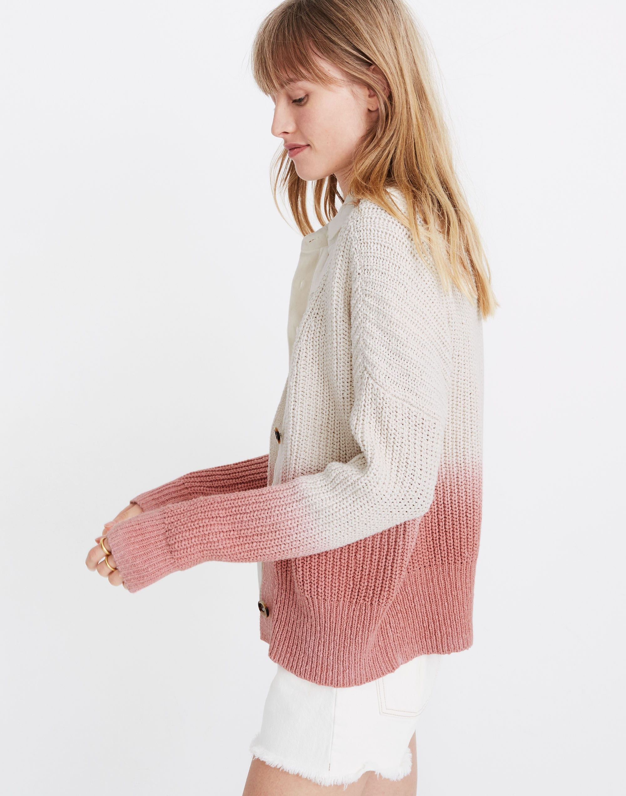 Dip-Dye Courtland Cardigan Sweater