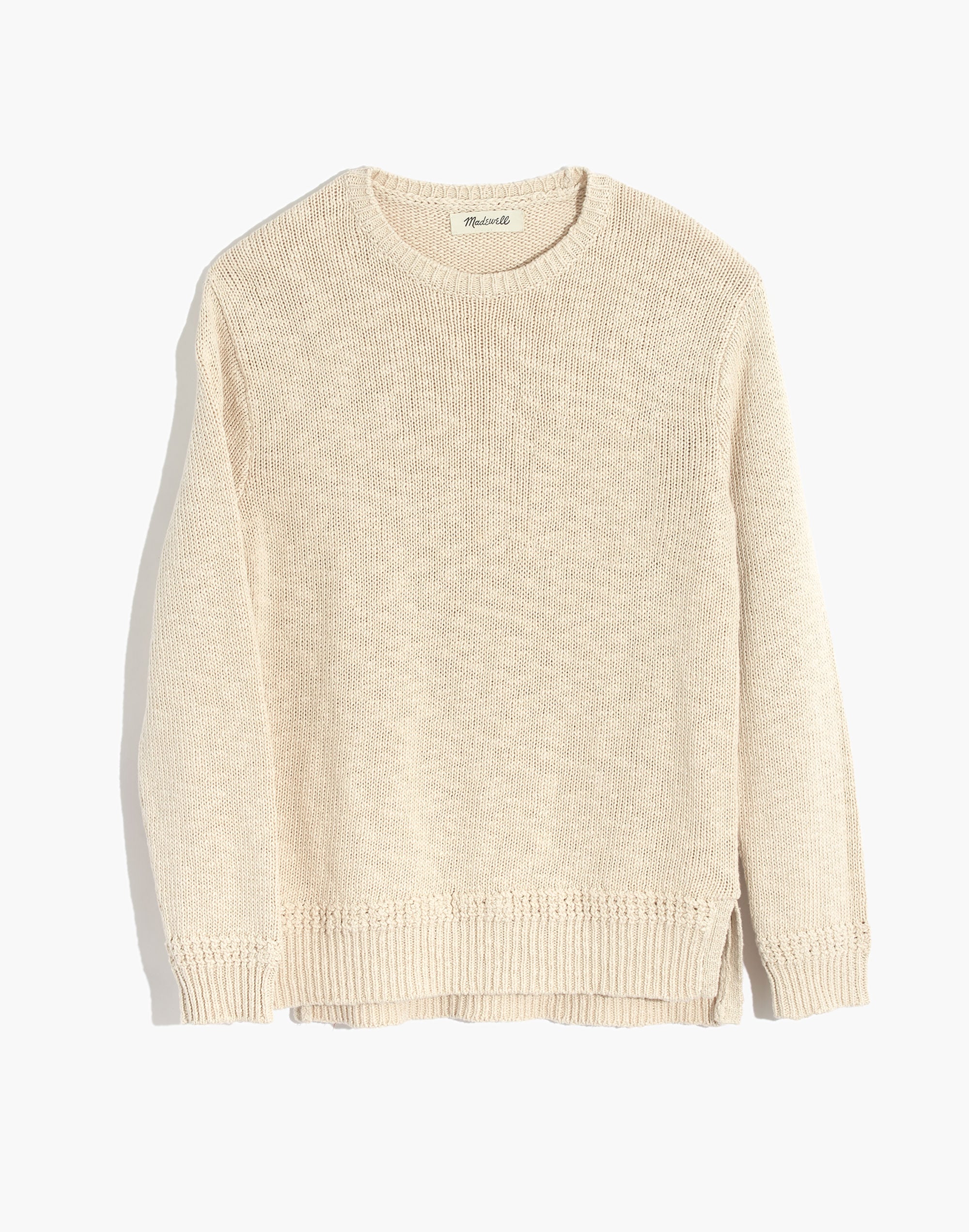 Linen-Blend Crewneck Sweater