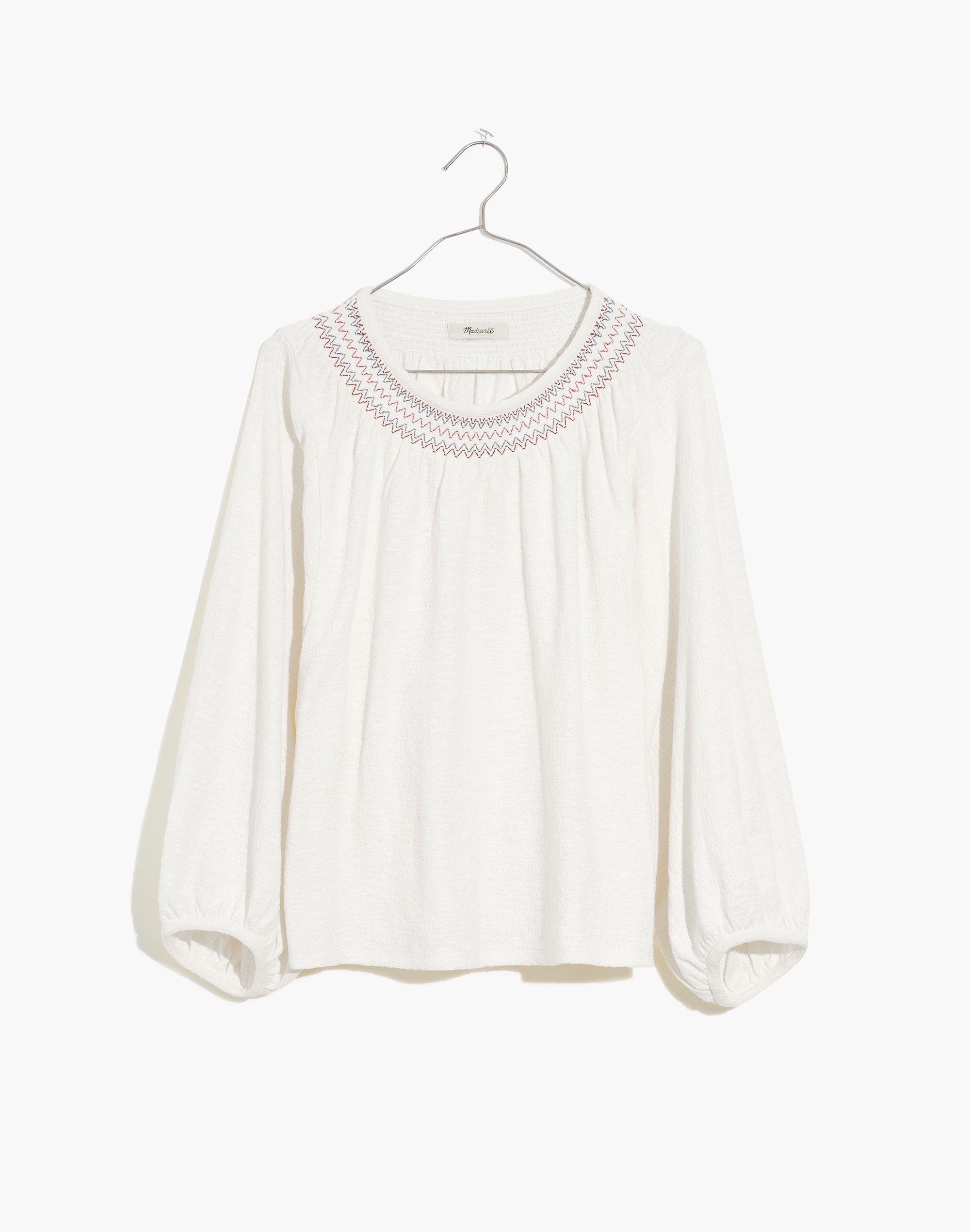 Superlight Jacquard Embroidered Smocked Top