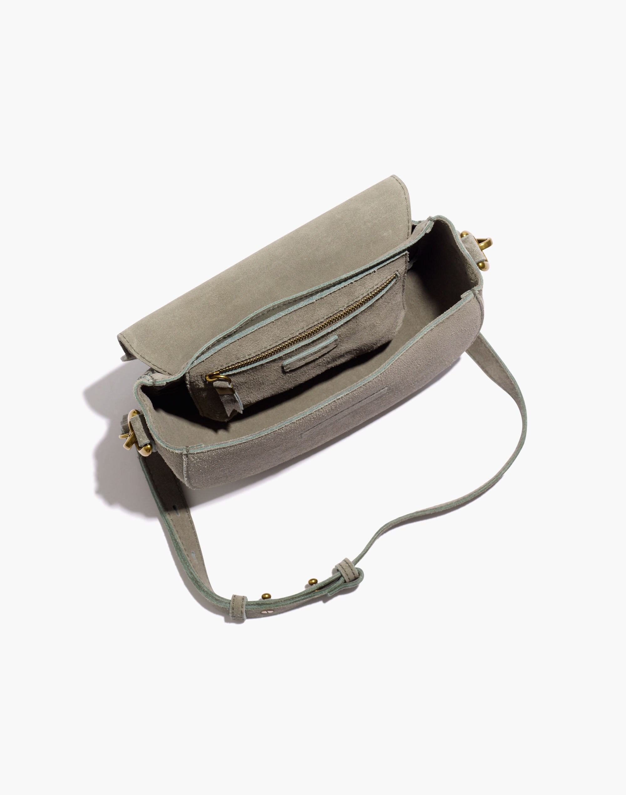 The Elsewhere Tie Saddlebag in Suede