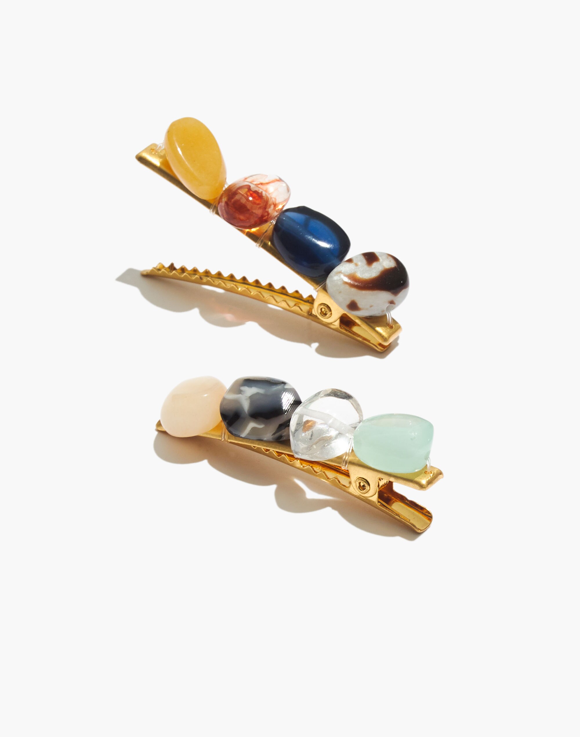 Two-Pack Multicolored Shapes Alligator Hair Clips