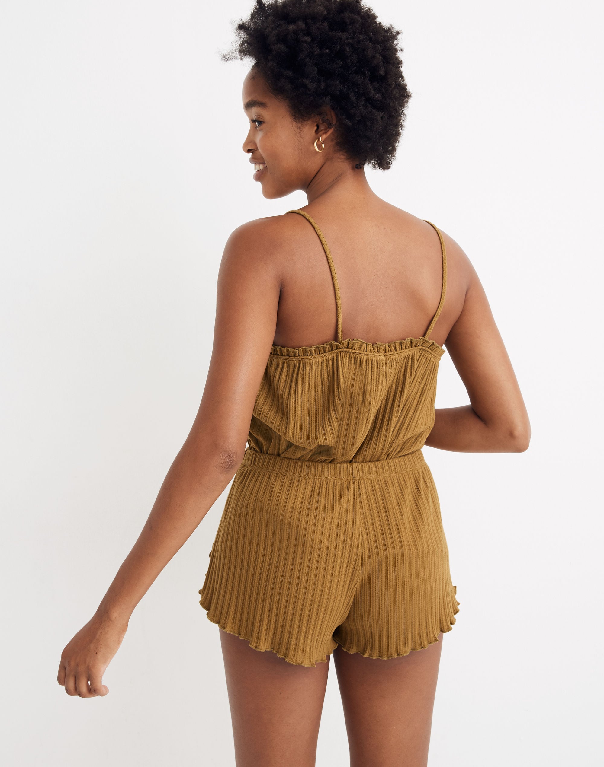 Ribbed Knit Pajama Shorts