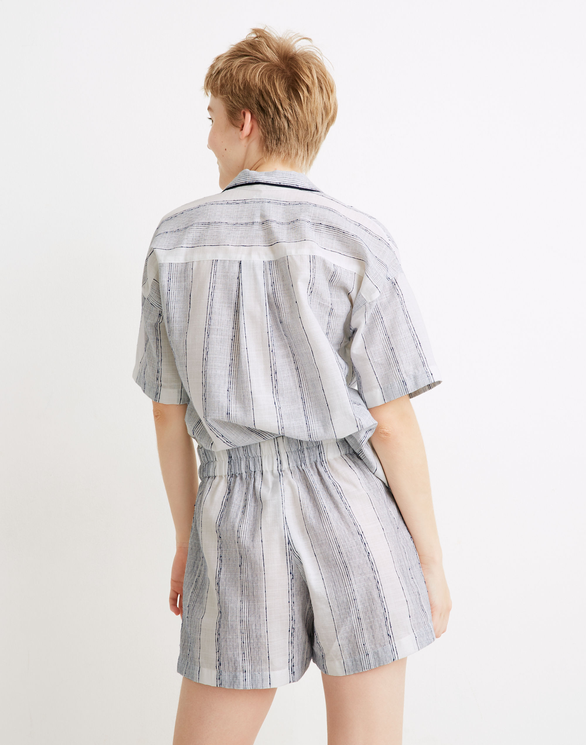 Madewell x Parachute&reg; Striped Oversized Pajama Shorts