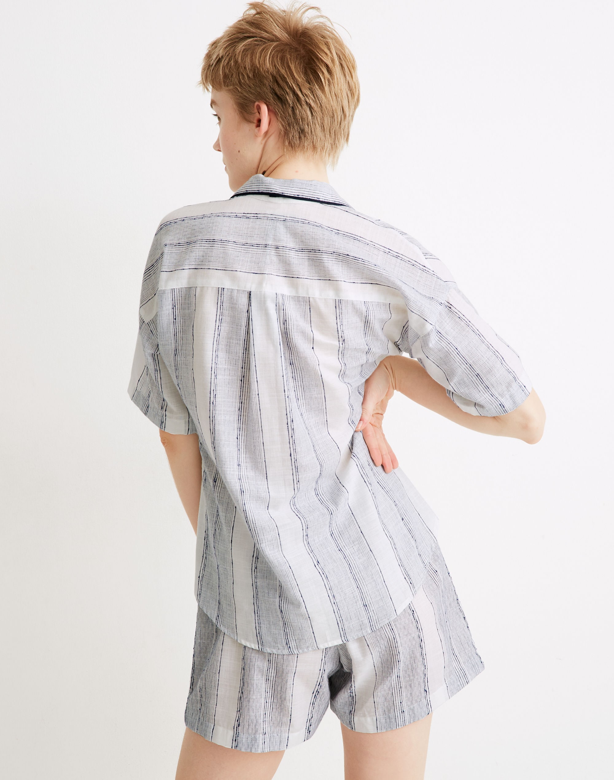 Madewell x Parachute&reg; Striped Oversized Pajama Shirt