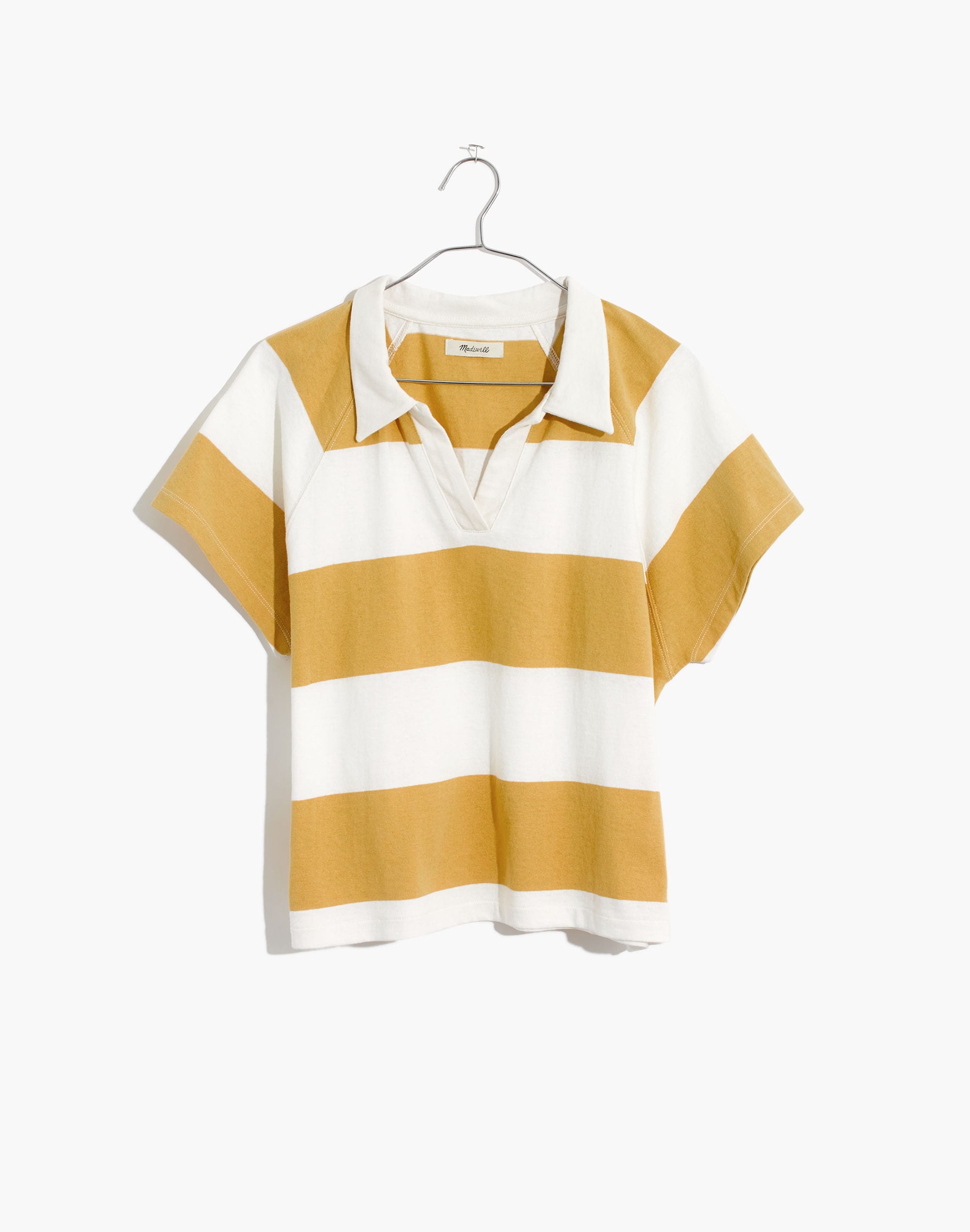 Boxy Polo Tee in Lefferts Stripe