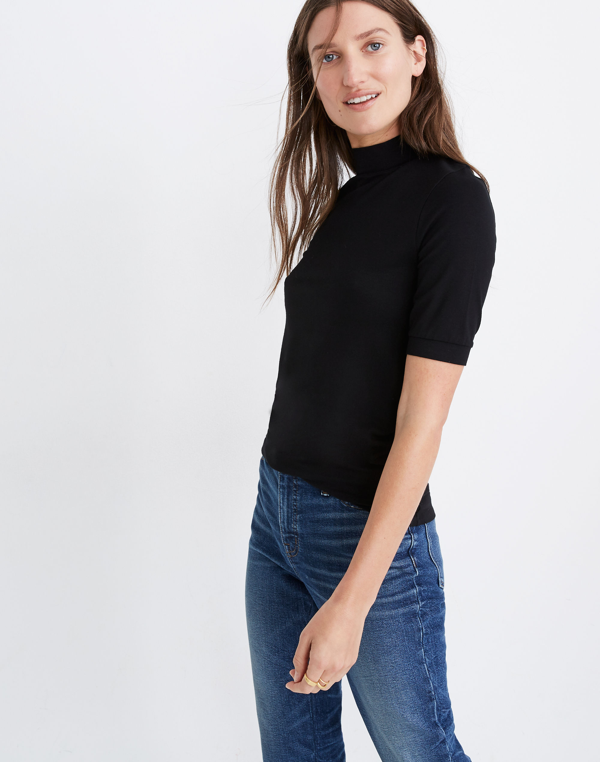 Drapey Mockneck Top