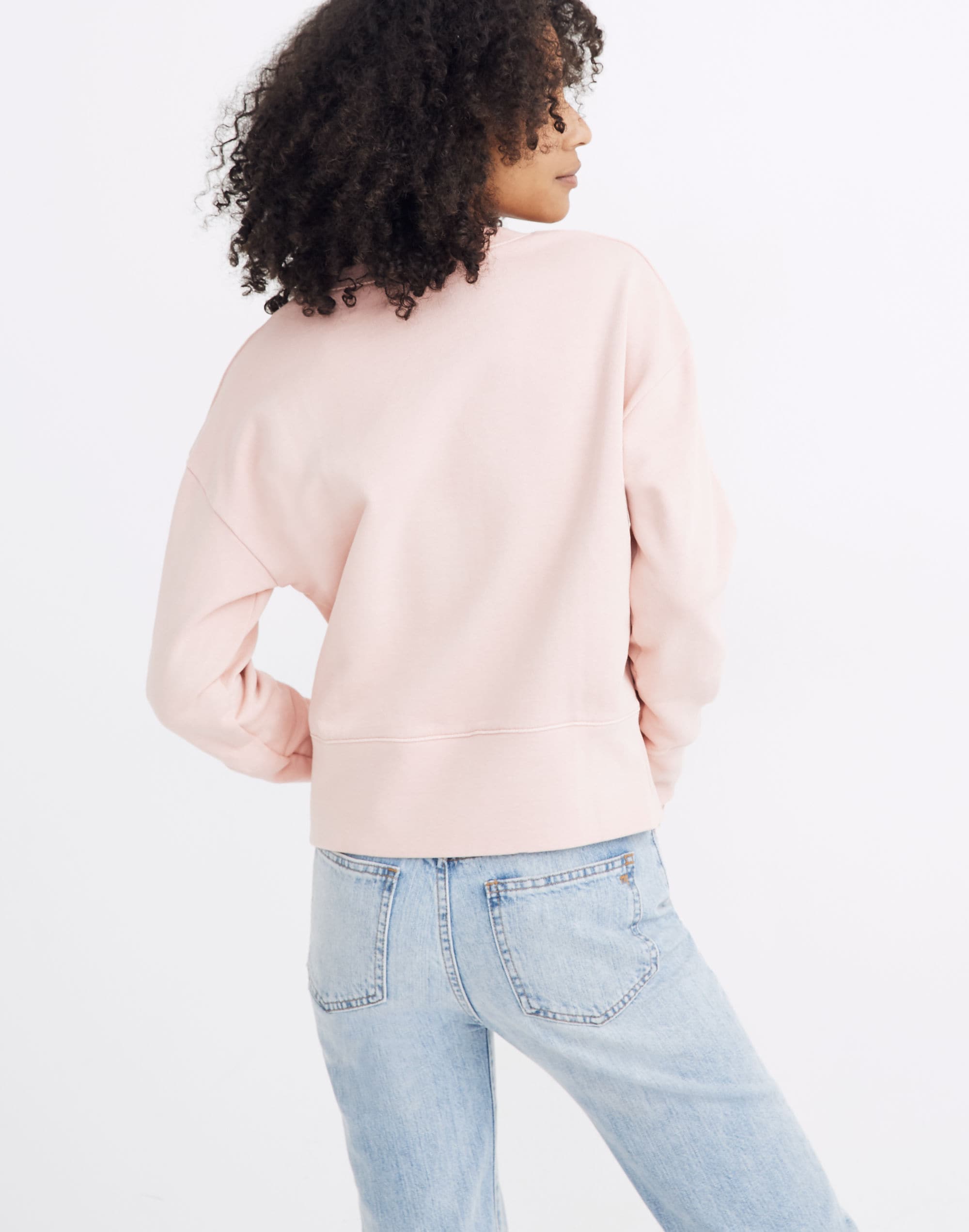 Garment-Dyed Crop Sweatshirt